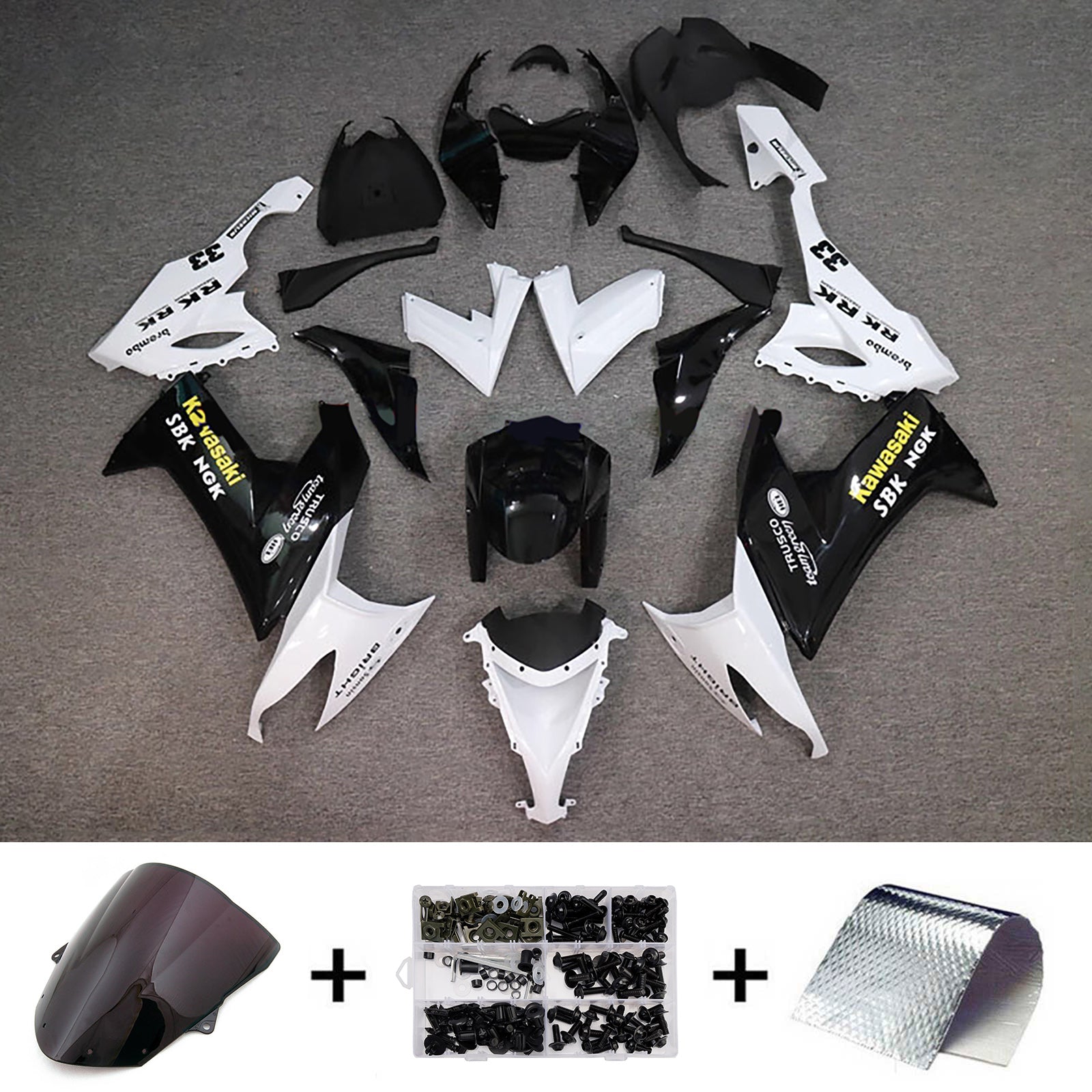 Kit carenatura iniezione carrozzeria in plastica ABS adatta per Kawasaki ZX10R 2008-2010