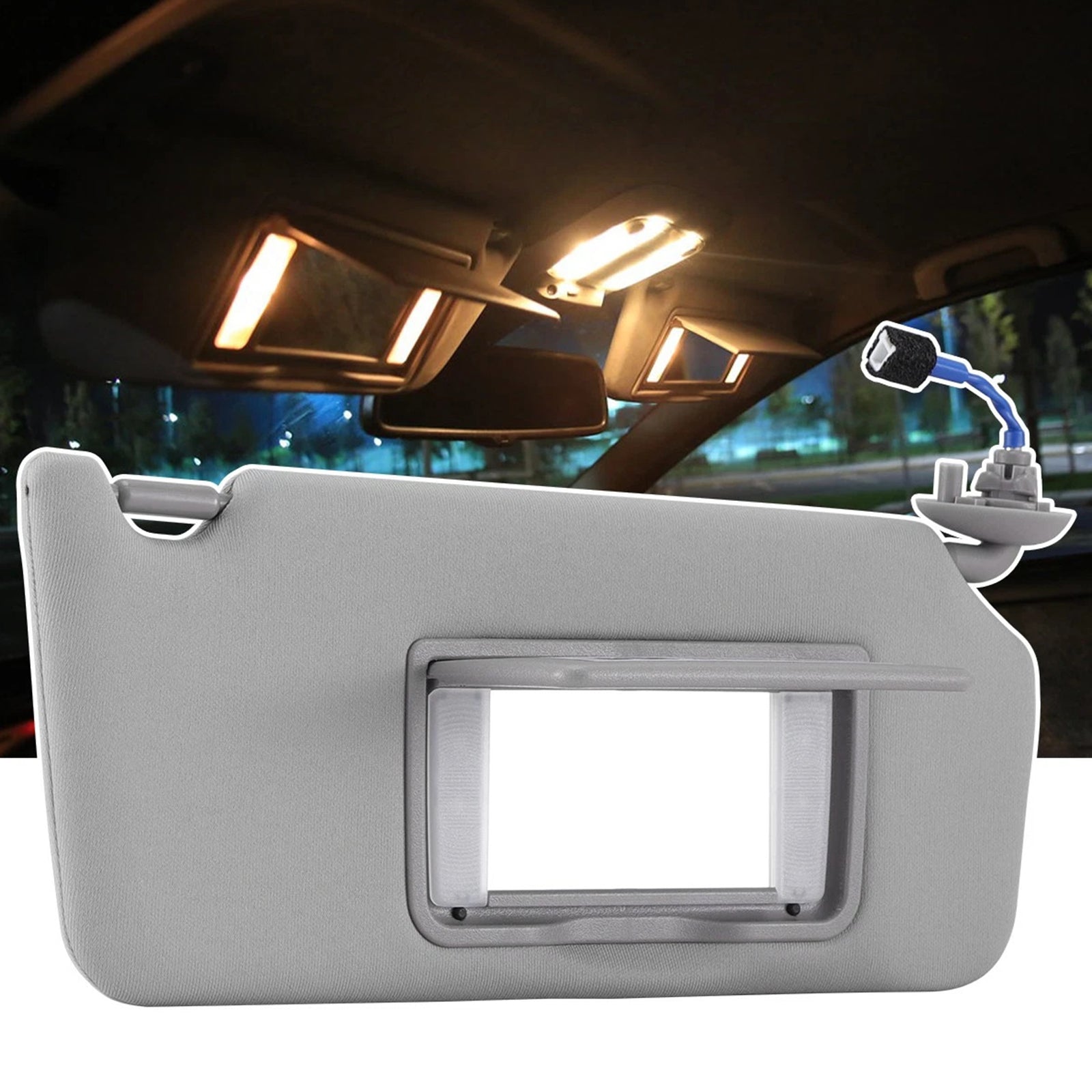 Pair Of Gray Sun Visor 83280TA5A51ZA For Honda Accord 2008-2017