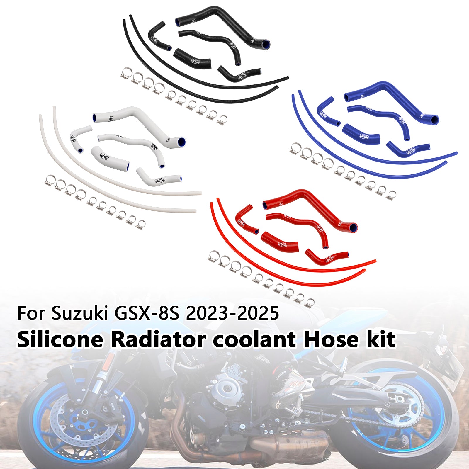 2023-2025 Suzuki GSX-8S Silicone Radiator coolant Hose
