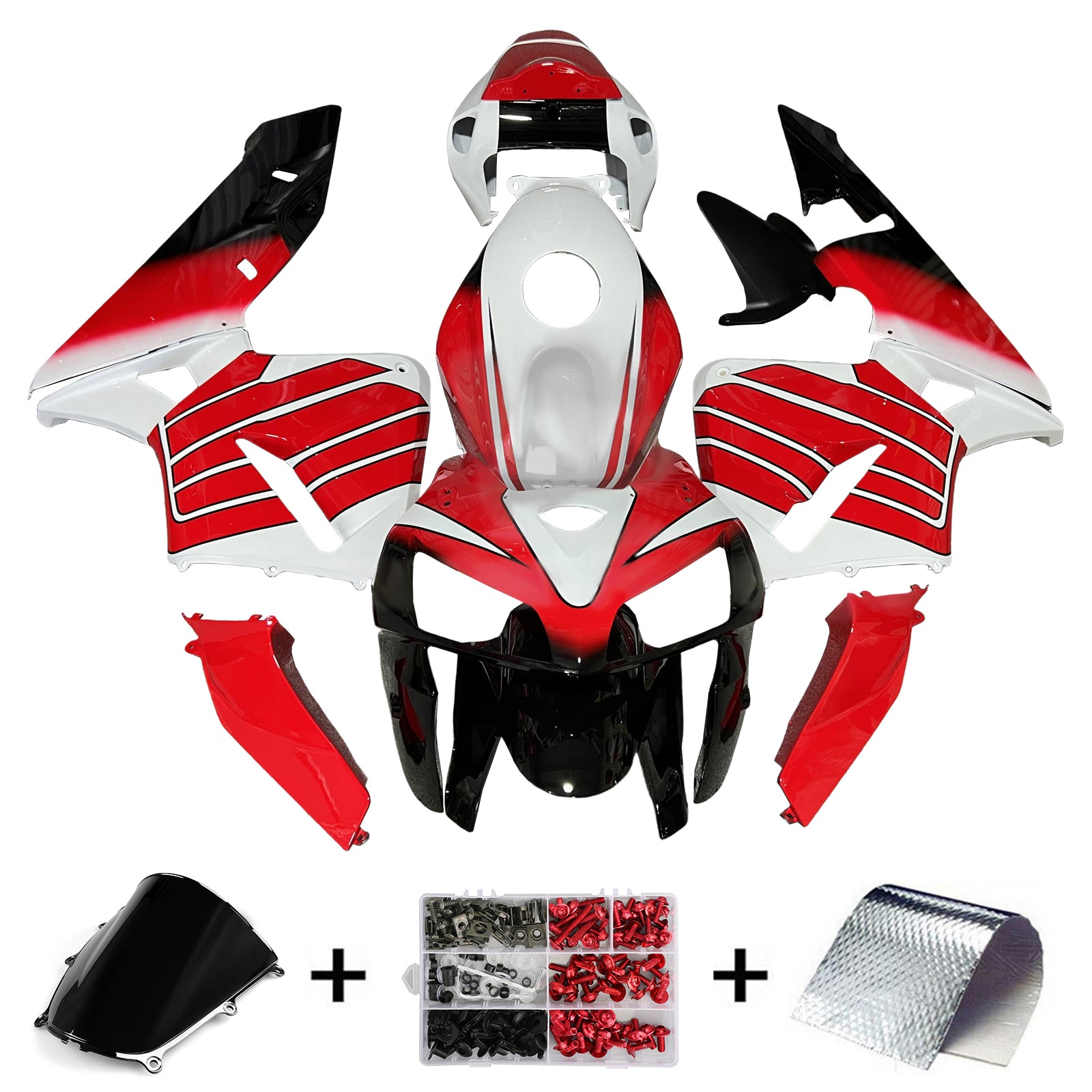 Injektionsmässa Kit Bodywork Plastic ABS för Honda CBR600RR 2005-2006 F5