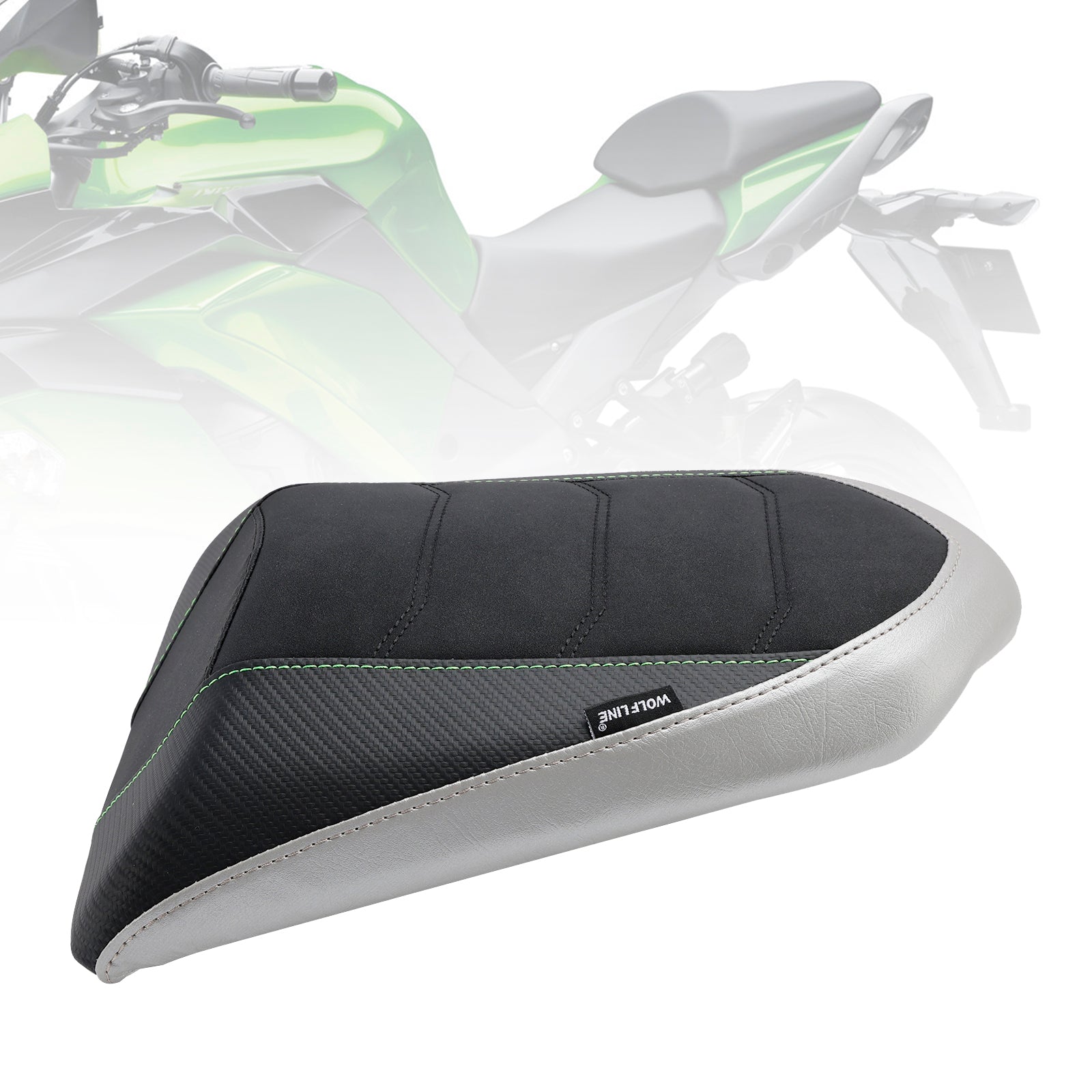 2022-2023 KAWASAKI Ninja 1000SX Coussin de siège passager arrière plat vert