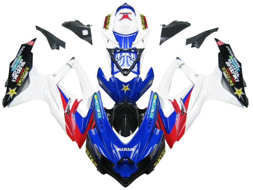 2008-2010 Suzuki GSXR 600 750 Blauw Rood Wit GSXR Racing Stroomlijnkappen Generiek