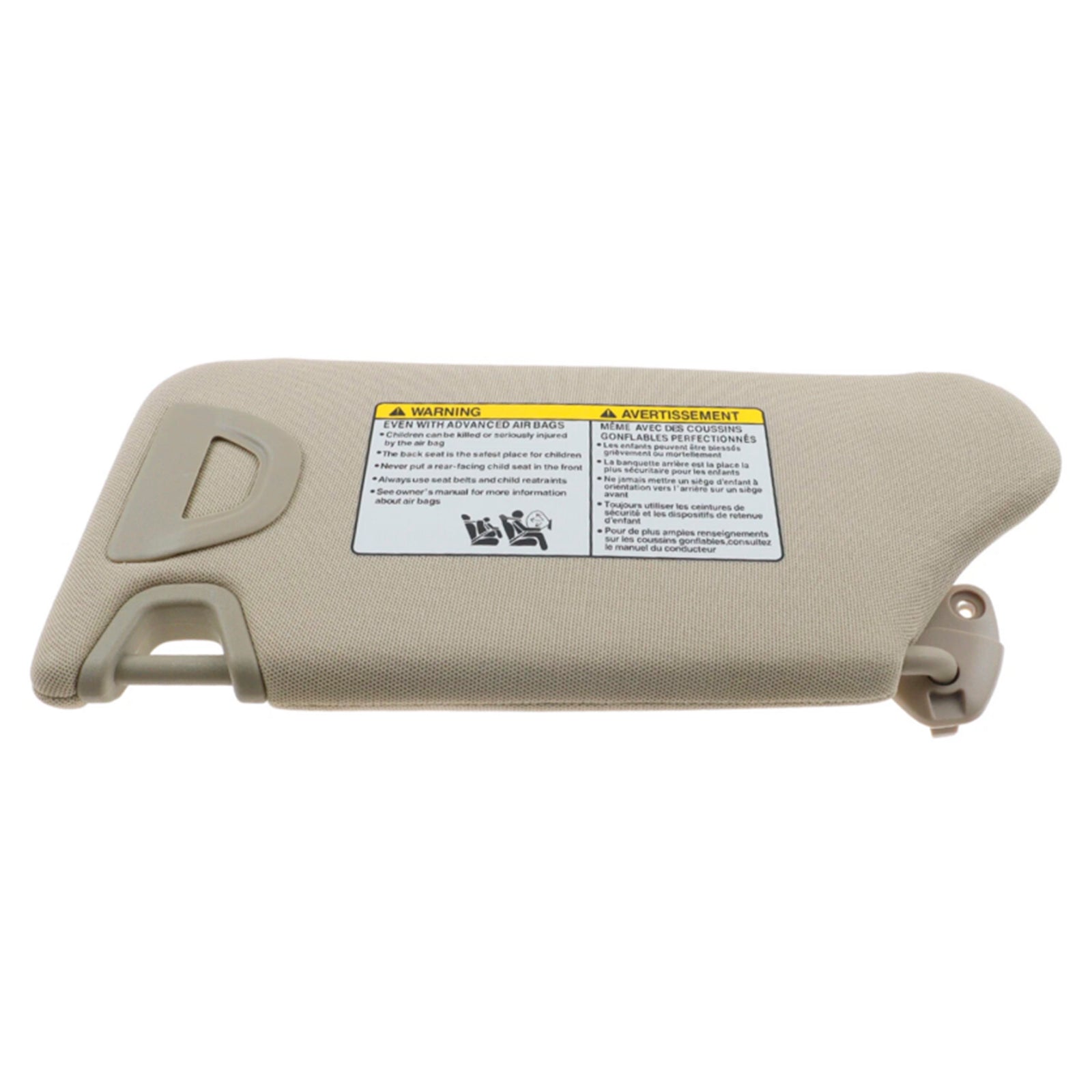 Visera solar para el lado del pasajero Nissan Altima 2013-2018, color beige, 964003TA2A