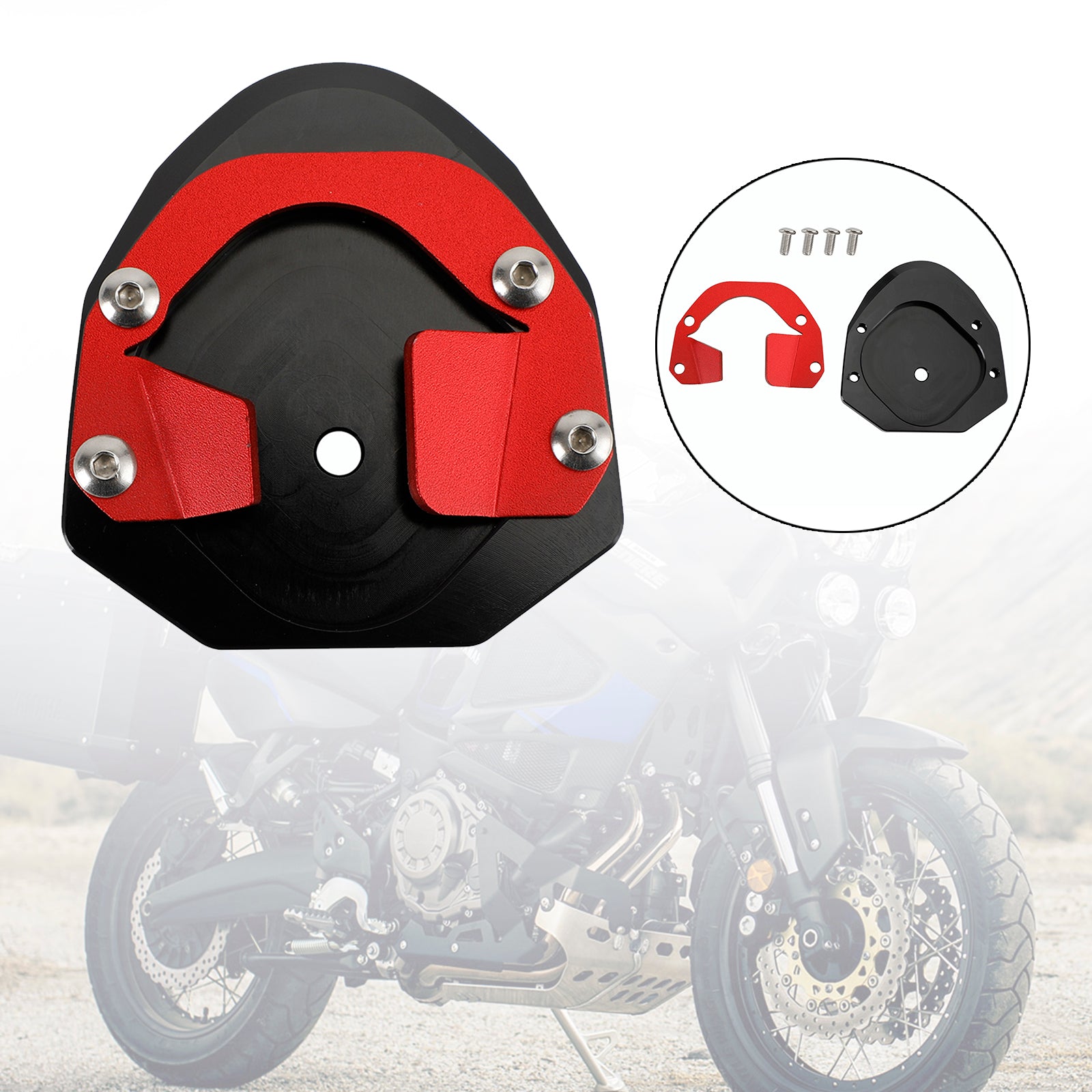 Kickstand Enlarge Plate Pad fit for Yamaha XT1200Z XT1200ZE Super Tenere 2014-21