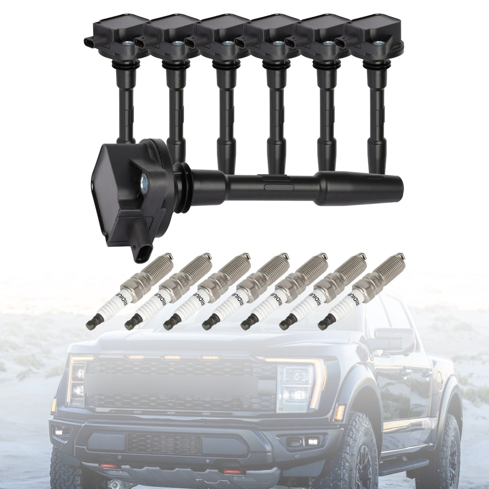 For Ford Mustang 2018-2020 V8 5.0L DG566 DG565 7x Ignition Coils Spark Plugs