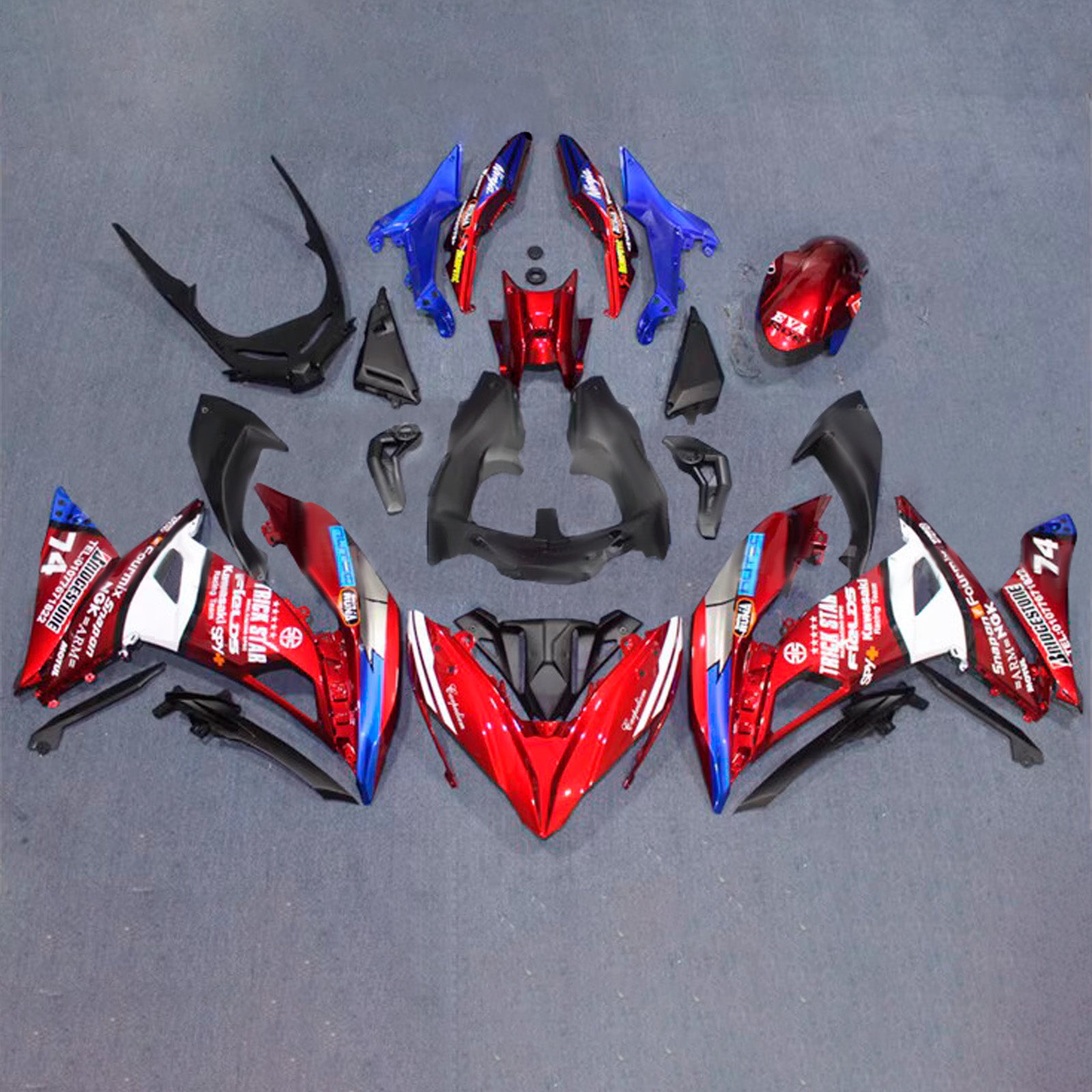 Injection Fairing Kit Bodywork Plastic ABS fit For Kawasaki ER-6F Ninja650R 2017-2019