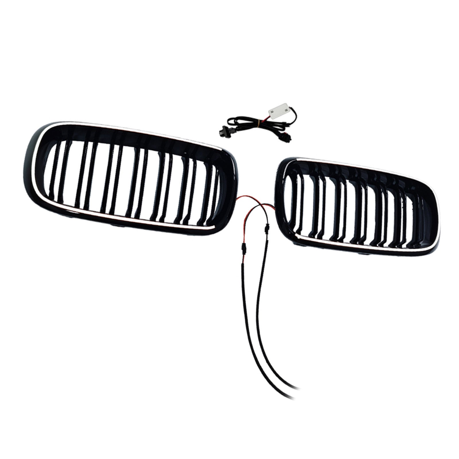 Double Slat Front Bumper Kidney Grille Fit BMW X5/X6 F15/F16 2013-2018