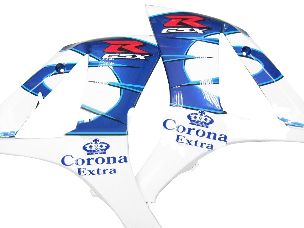 2007-2008 Suzuki GSXR 1000 White Blue Alstare Corona Racing Fairings Generic