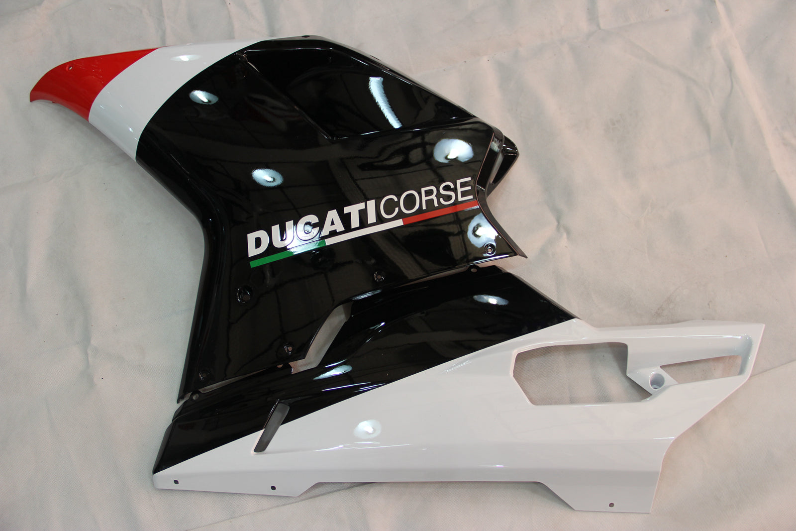 2007-2012 Ducati 1098/1198/848 Rood Zwart Carrosseriekuip ABS Spuitgietmatrijs 16 # Generiek