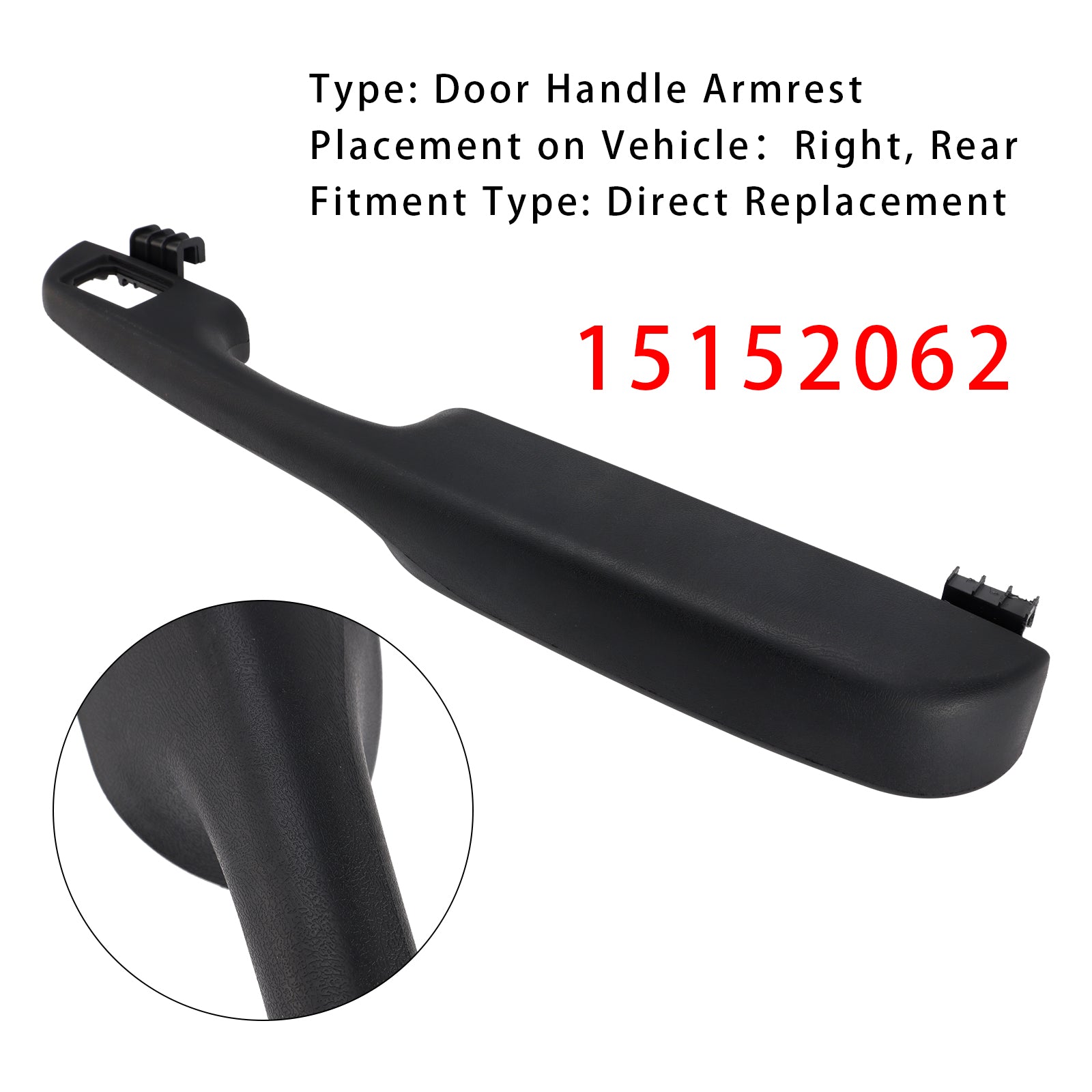 1999-2006 Cadillac Chevrolet GMC Rear Right Door Handle Armrest 15152062