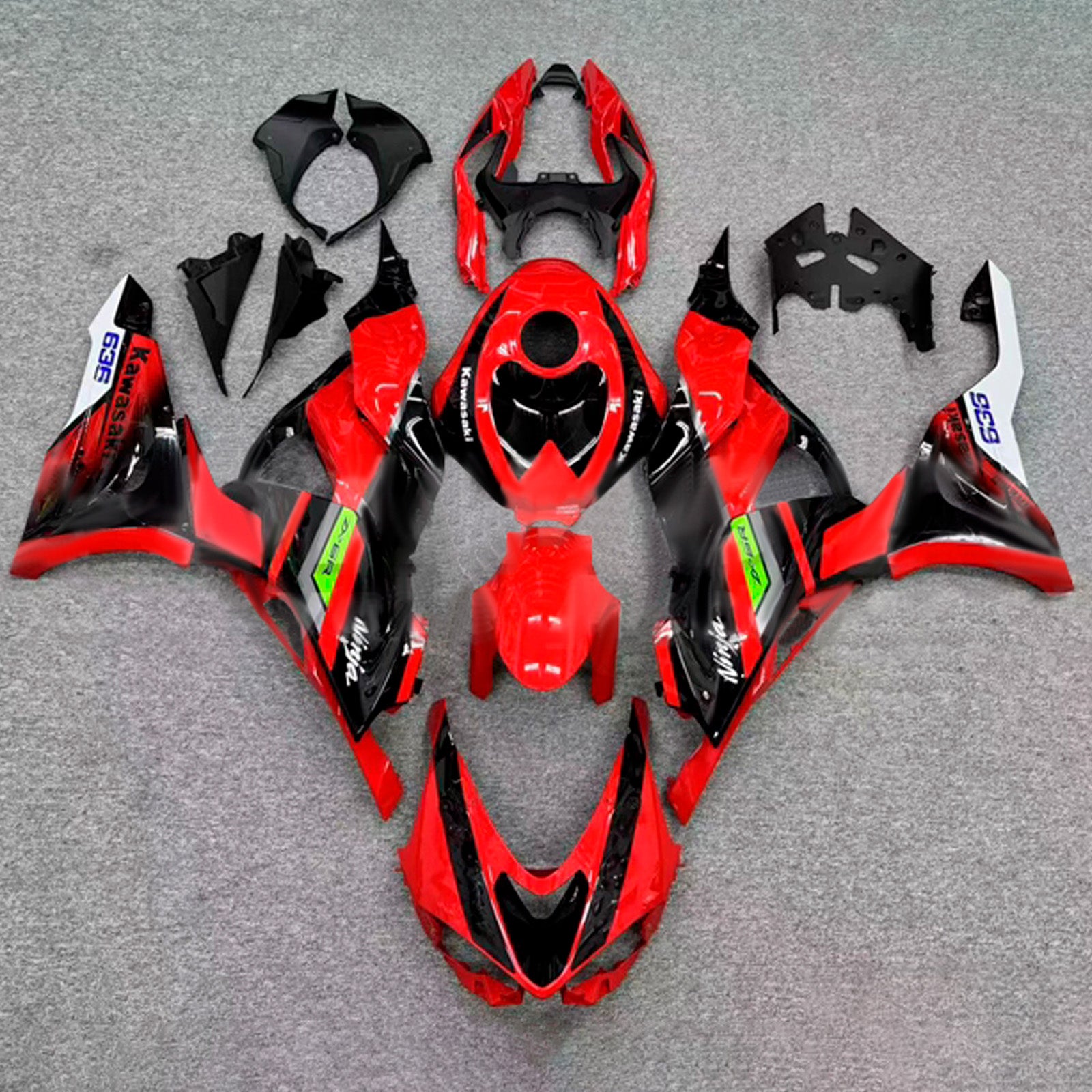 Kit carenatura iniezione carrozzeria in plastica ABS adatta per Kawasaki ZX-6R 2024-2025