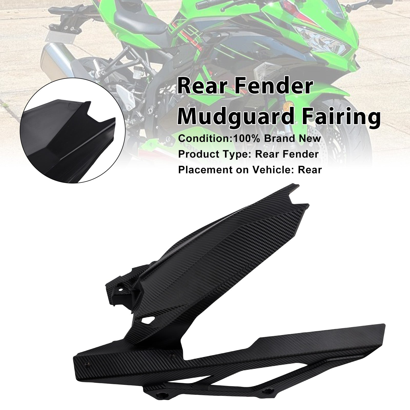 2020-2025 Kawasaki ZX-25R ZX-4R ZX-4RR Rear Fender Mudguard Fairing