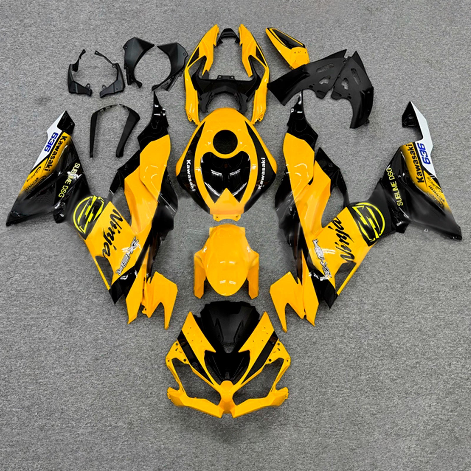 Injection Fairing Kit Bodywork Plastic ABS fit For Kawasaki ZX6R 2019-2023