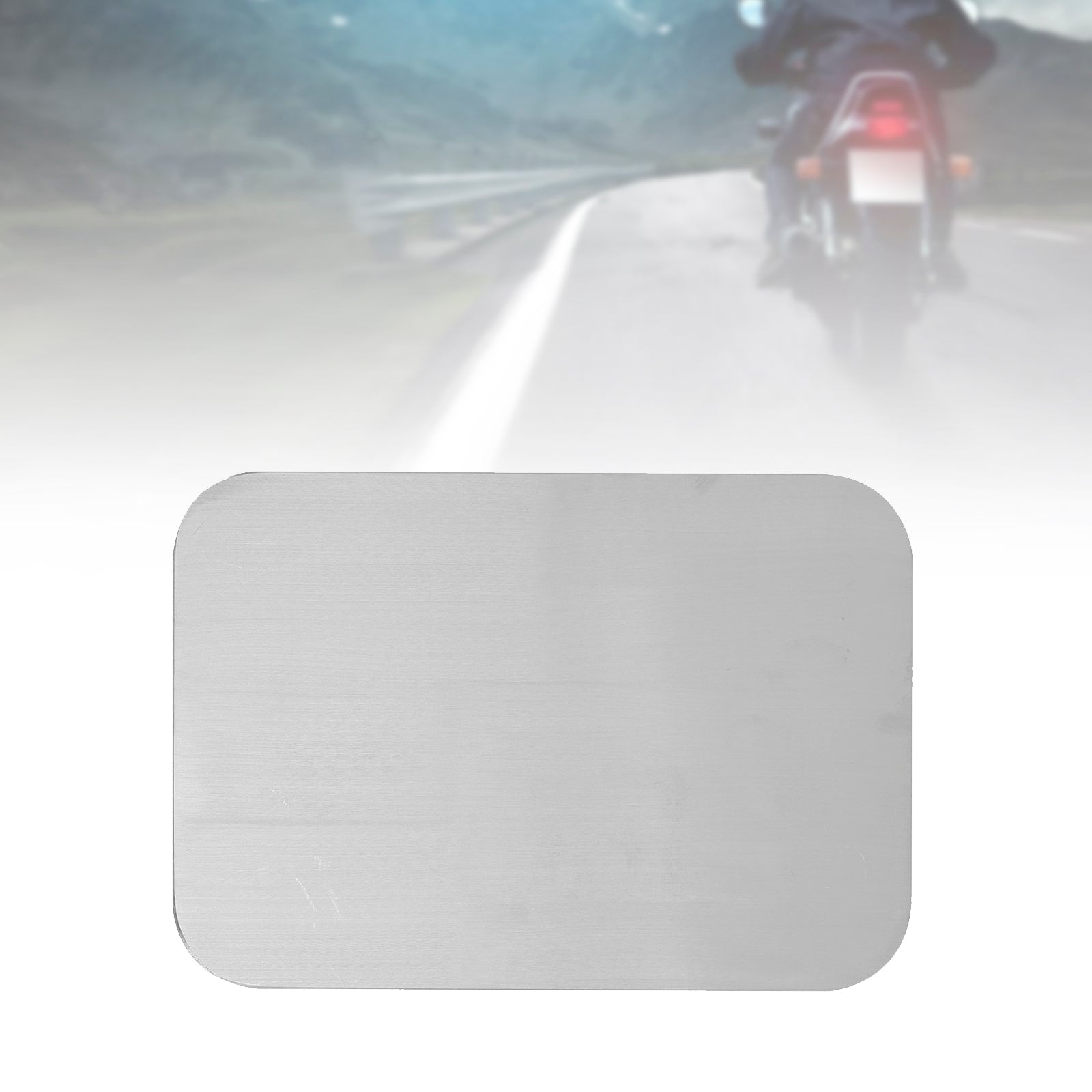 Plaque d'immatriculation quadrilatère vierge en alliage d'aluminium, bricolage universel pour moto