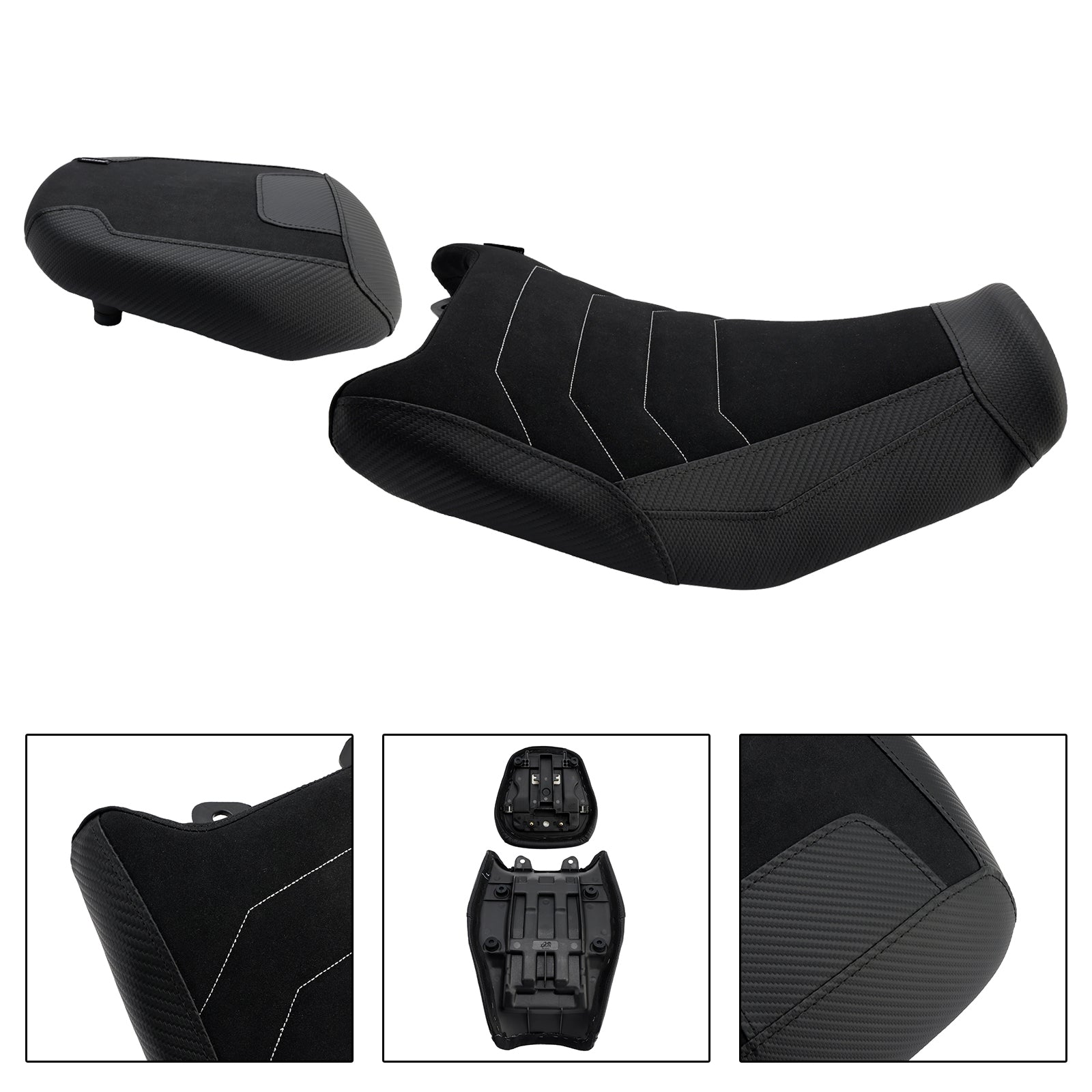 Lower Front W/ Rear Seat Driver Pillion Black For Suzuki V-Strom250Sx 2024-2025