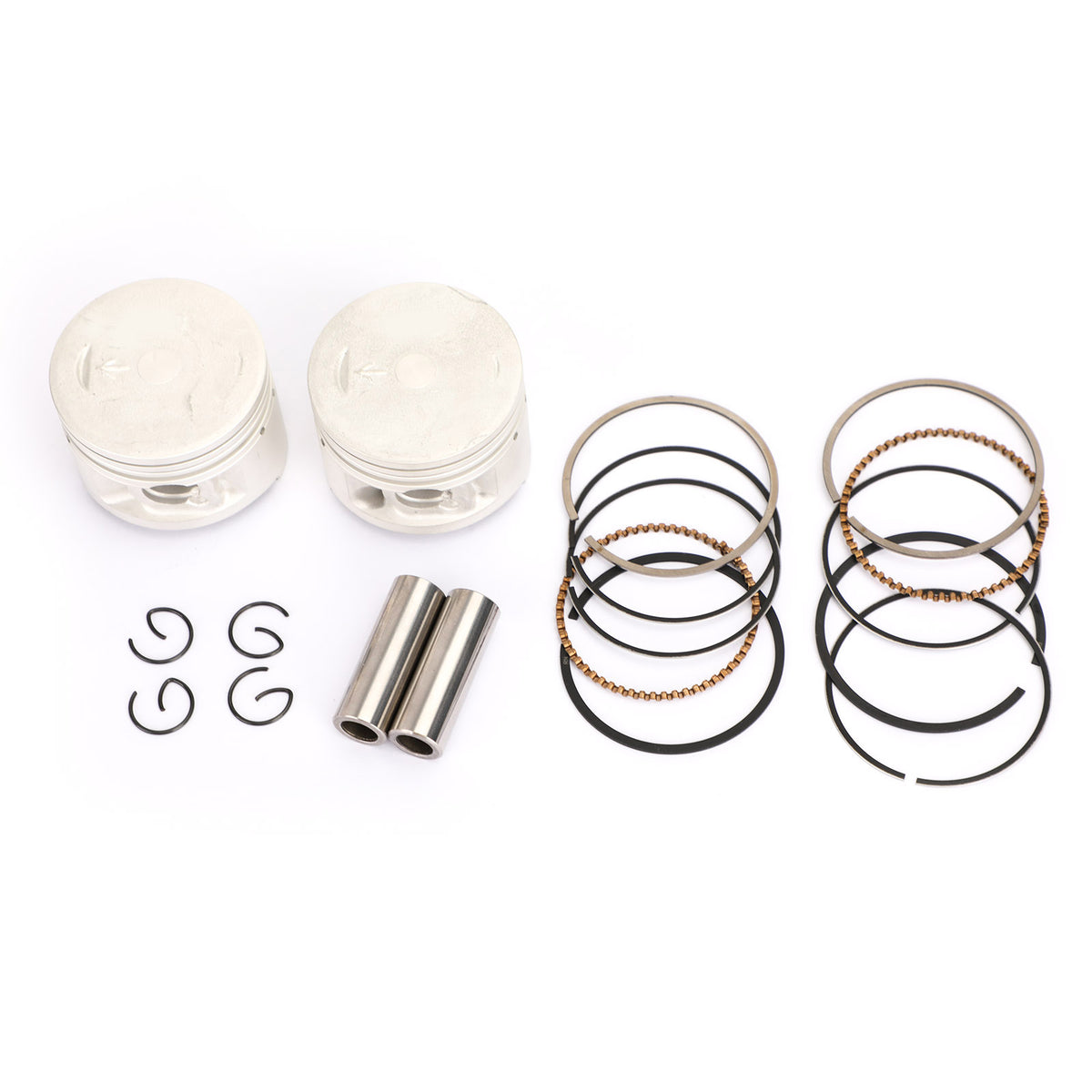1988-1990 Yamaha XV250 Route 66 2 Set Piston Ring Pin Kit Std 49Mm Generic