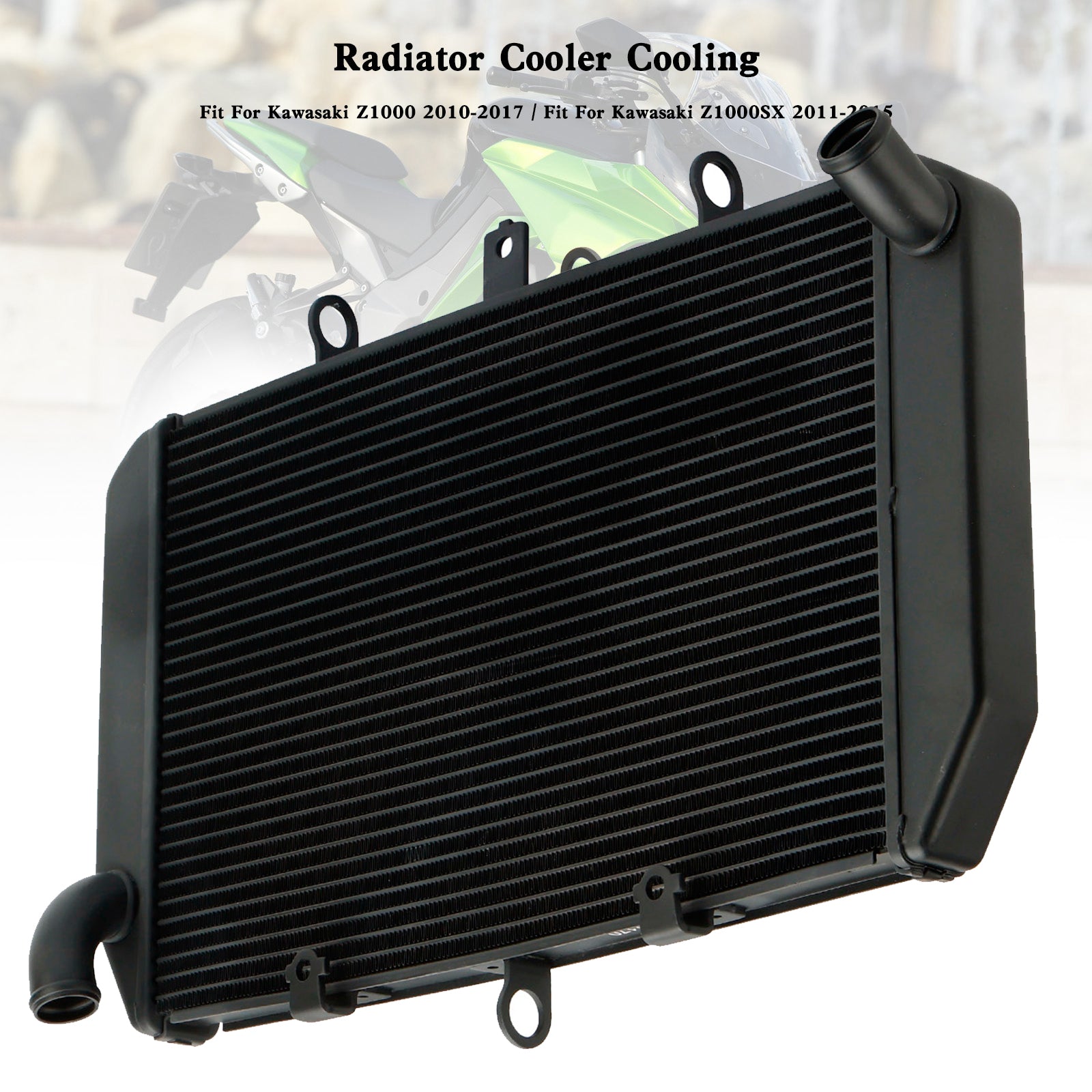 Aluminum Radiator Cooling Cooler For Kawasaki Z1000 SX 2010-2017