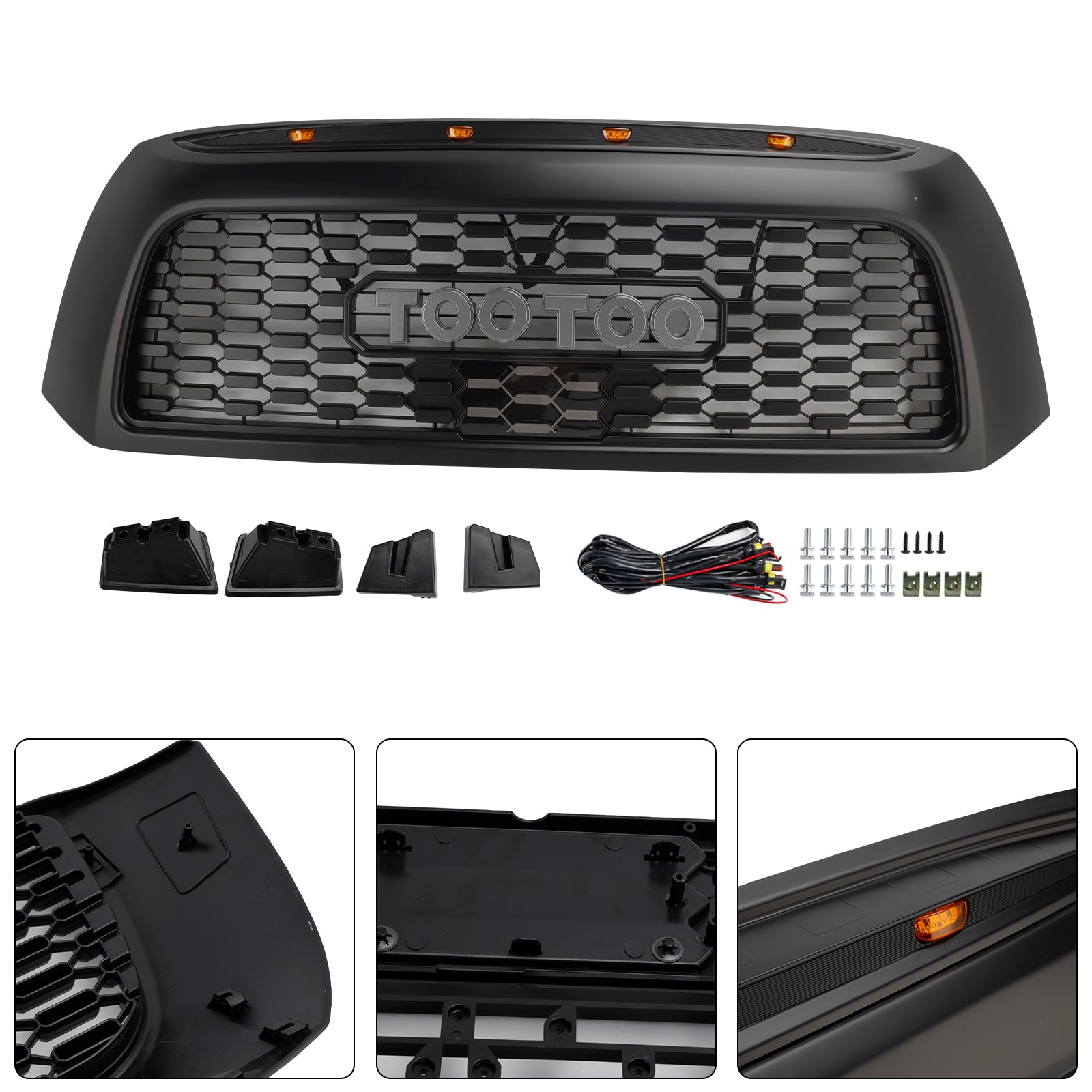 Honeycomb Front Bumper Grill Grille Fit Toyota Tundra 2006-2009 TRD PRO Black