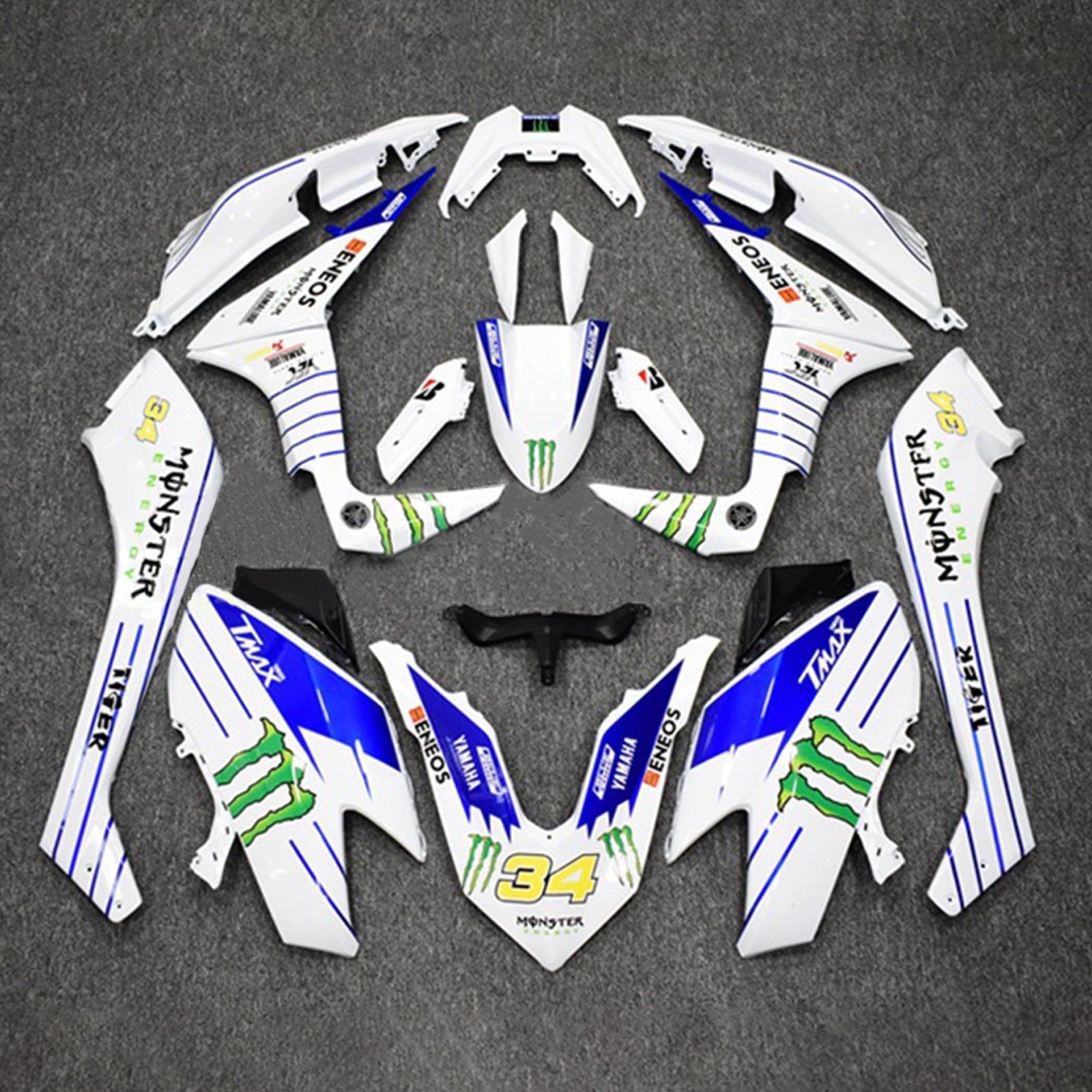 2017-2018 Yamaha T-MAX TMAX530 Kit de carénage Kit Bodywork Abs