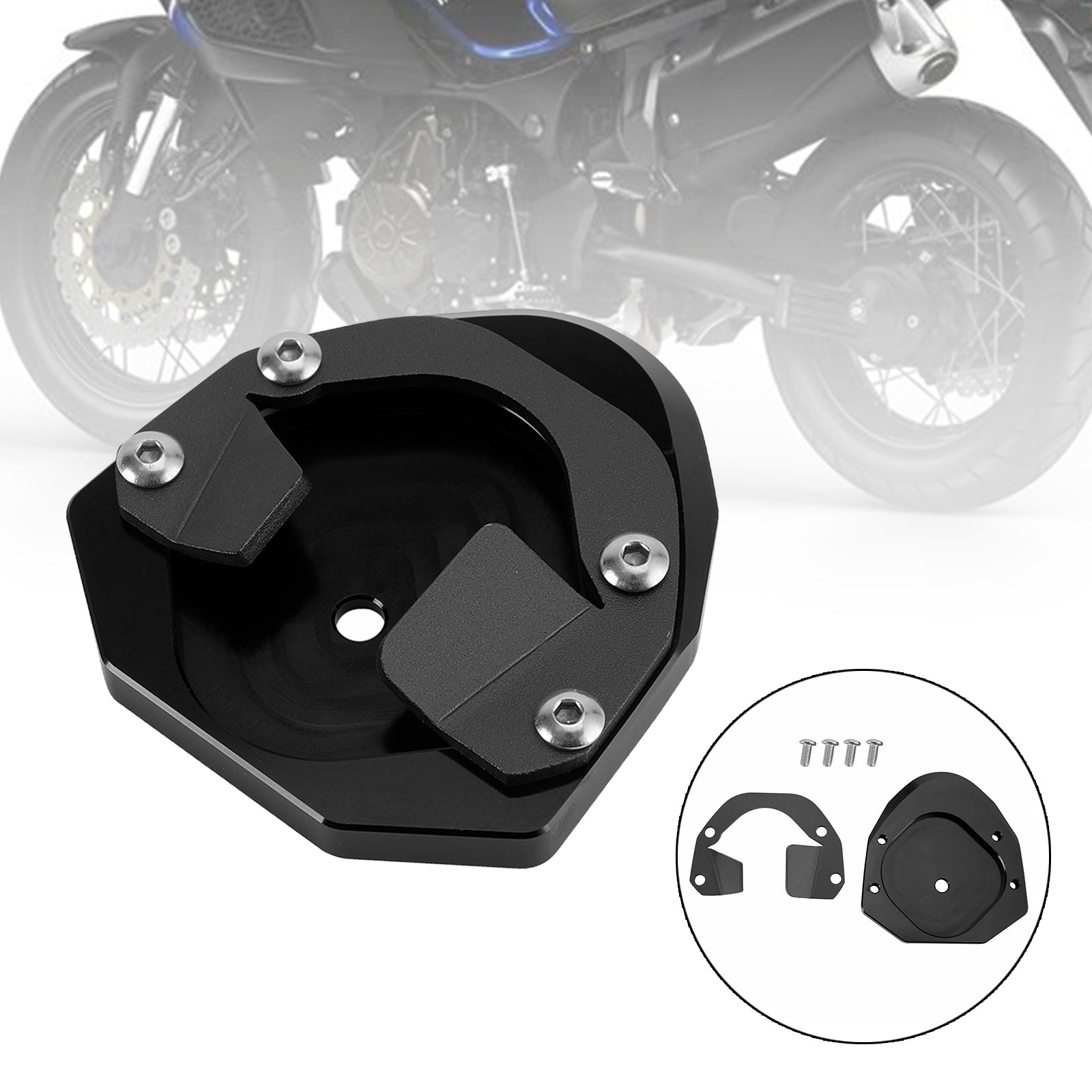 Kickstand Enlarge Plate Pad fit for Yamaha XT1200Z XT1200ZE Super Tenere 2014-21