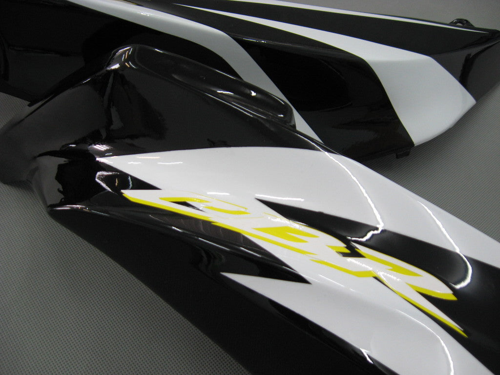 2007-2008 CBR600RR Bodywork Fairing White & Black ABS Injection Molded Plastics Set Generic