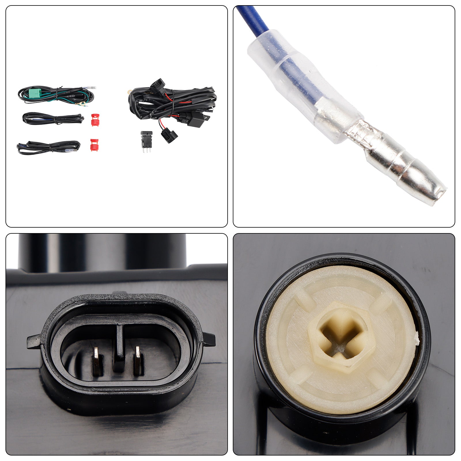 2024-2025 Toyota Tacoma LED främre stötfångare Dimljuslampa + kabelnät