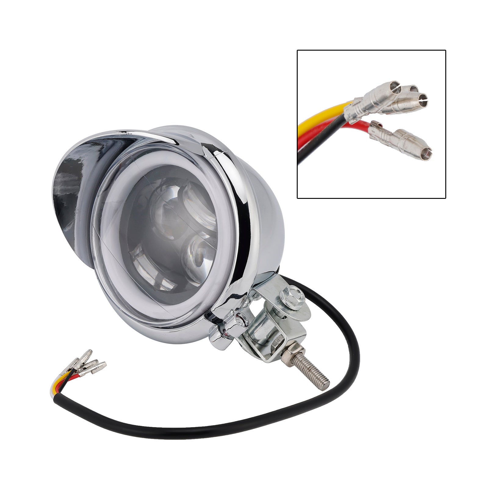 #D62 Lampo do farol Spotlight Universal Coler Switch Cits Chrome for Motorcycle