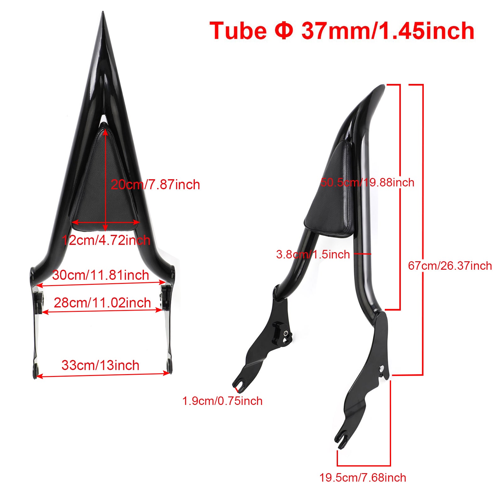 Touring Road King / Road Glide / Street Glide 2009-2023 Passagiersrugleuning