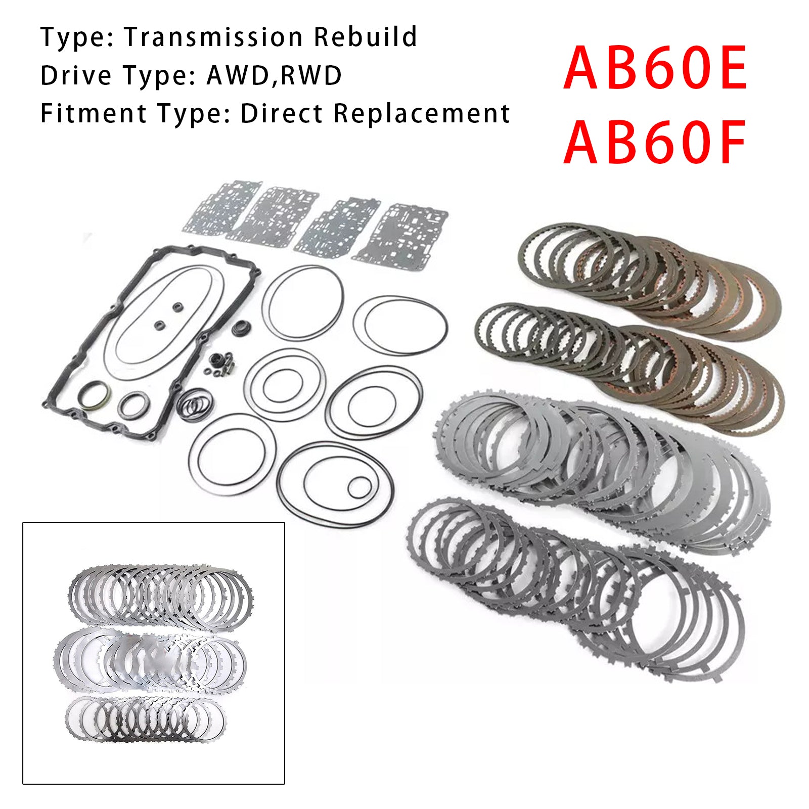 AB60E AB60F Transmission Overhaul Rebuild Kit för Toyota Tundra Sequoia 5.7L