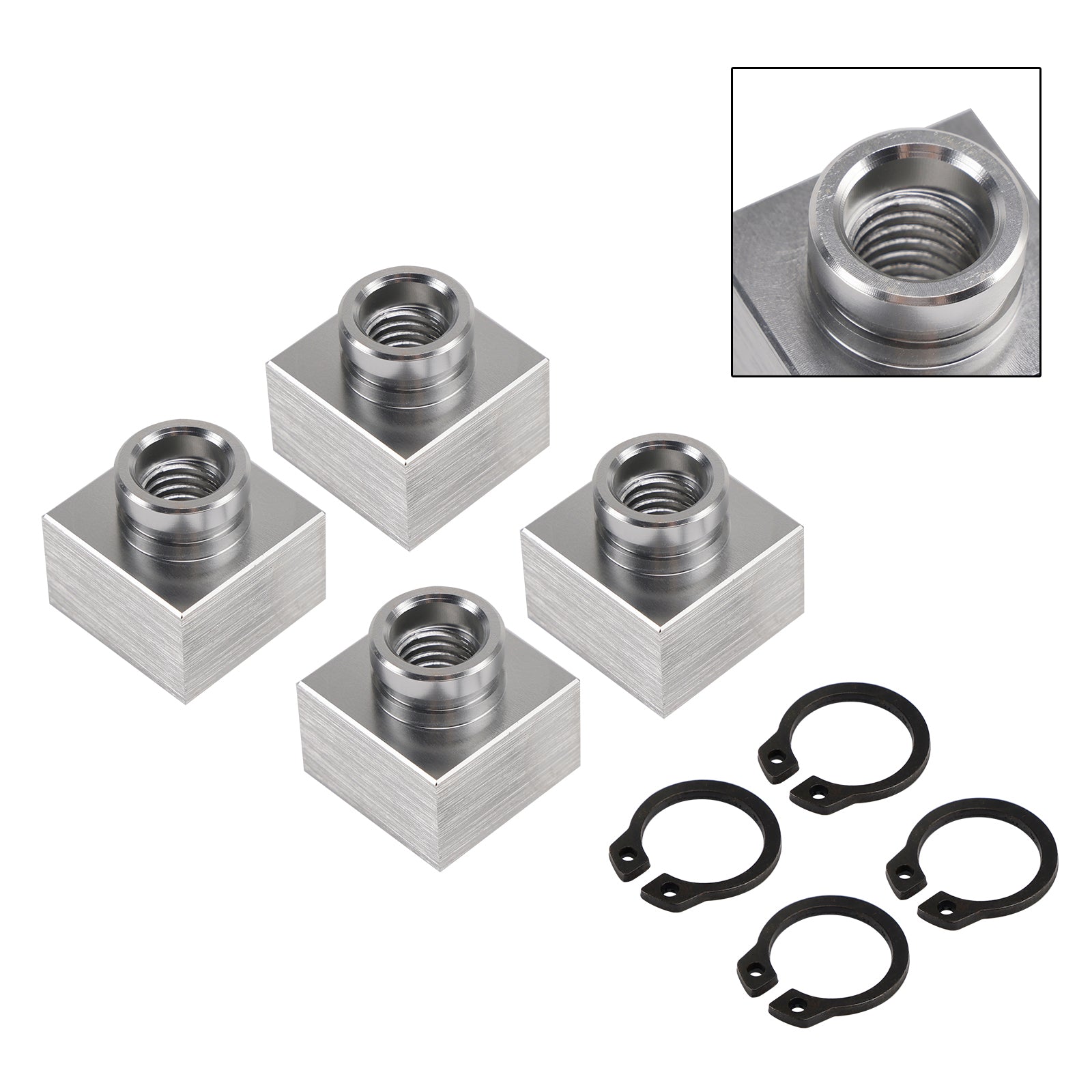 4X Set snöskoter Trailer Insert Mutter & Knäppring 04414 03400 För Triton Xt & Lt