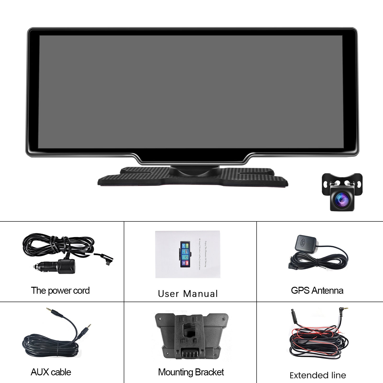 10.26" Draagbare Bluetooth-autonavigatie Draadloze CarPlay HD Groot touchscreen