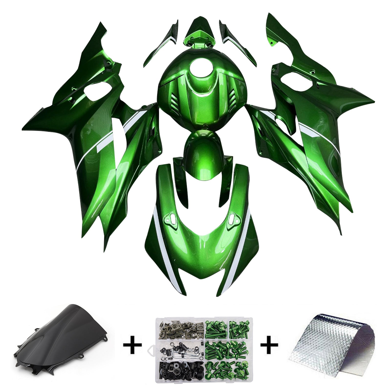 Kit de carenado de inyección, carrocería de plástico ABS apto para Yamaha YZF-R6 2017-2023