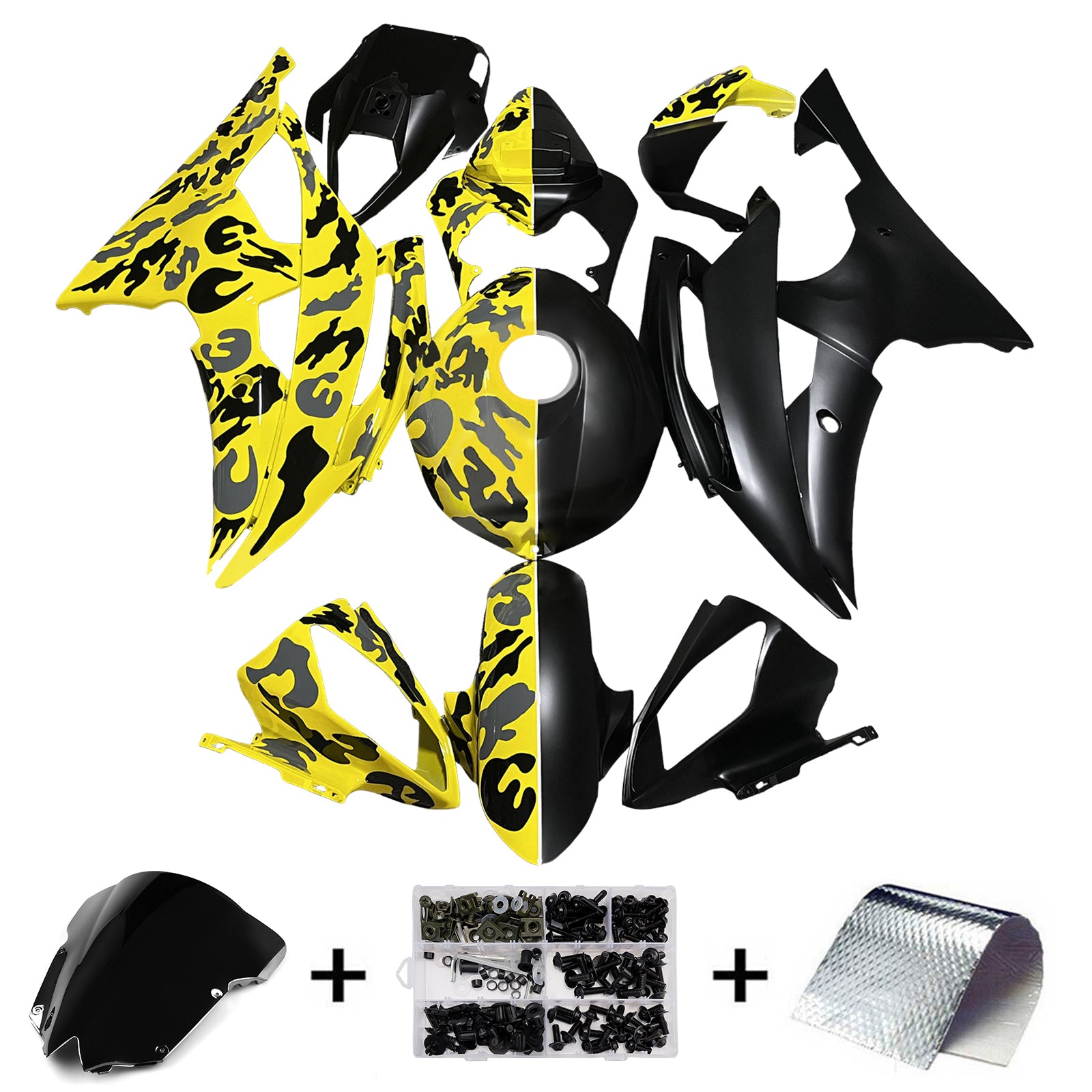 Kit de carénage d'injection carrosserie plastique ABS pour Yamaha YZFR6 YZF-R6 2008-2016