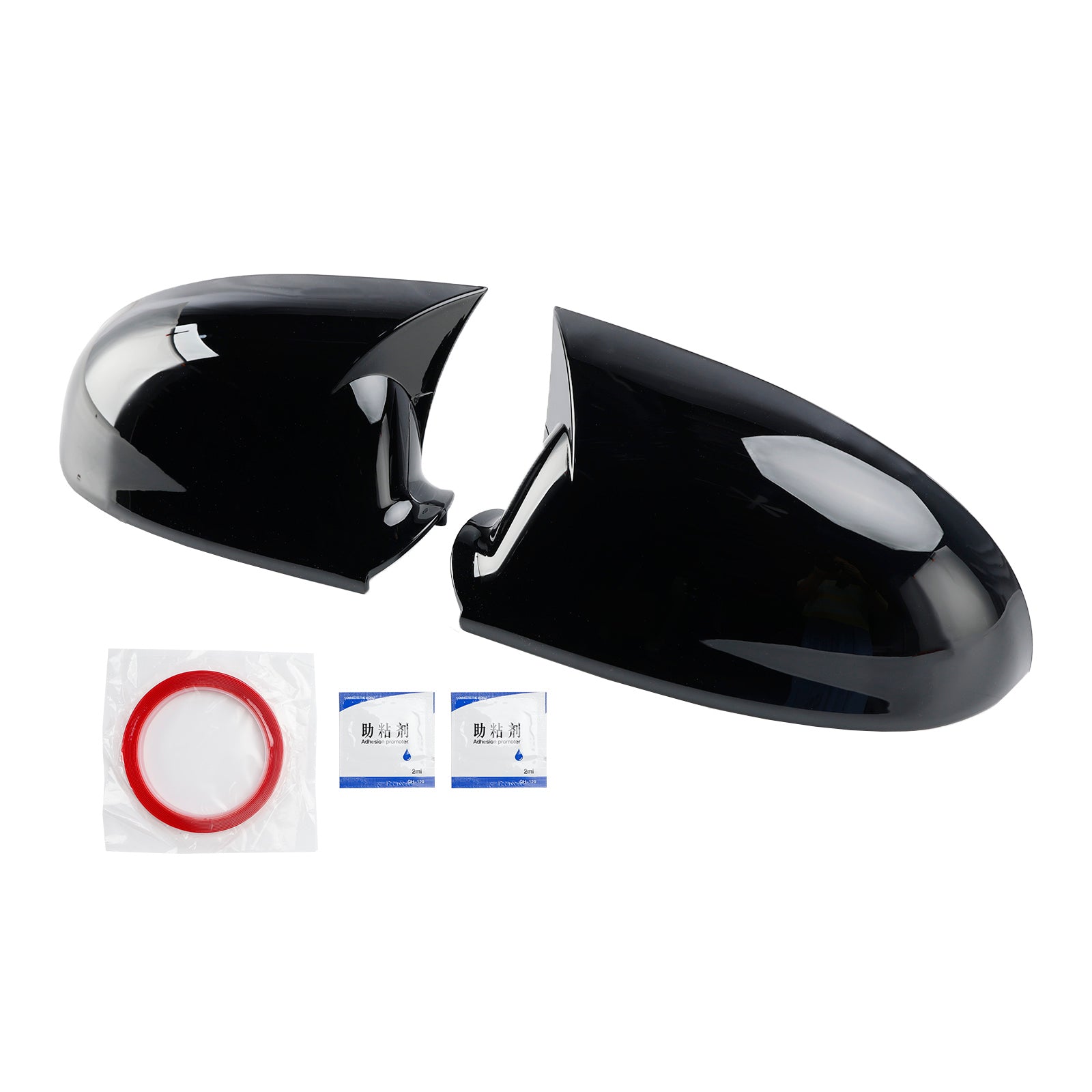 Gloss Black Wing Door Mirror Cover Caps Left + Right Fit for VW Jetta 2005-2011