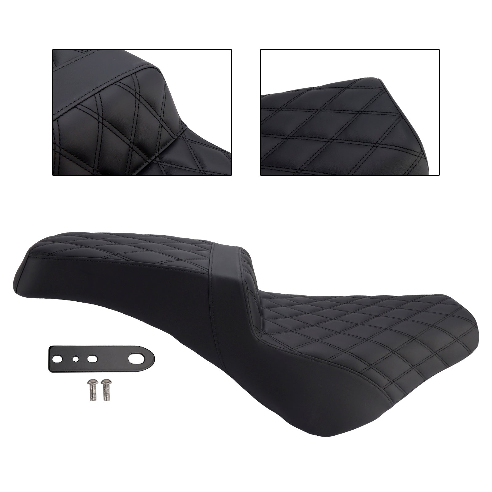 2021-2025 Street Bob 114 Softail Ribbed Complete Cushion Rider Passenger Seat