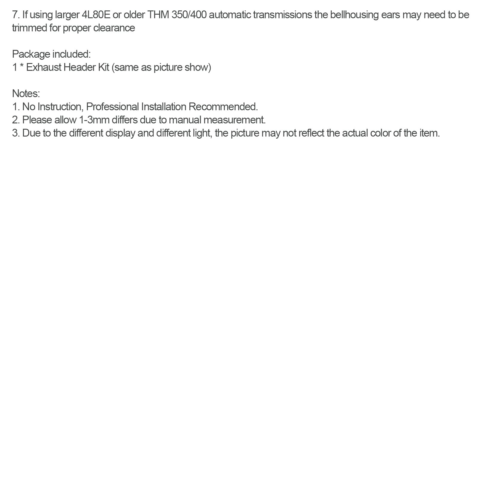 LS Swap Tube Headers 1-3/4" Geschikt voor Chevy Pontiac Buick LS1 LS2 LS3 LS6 LS7