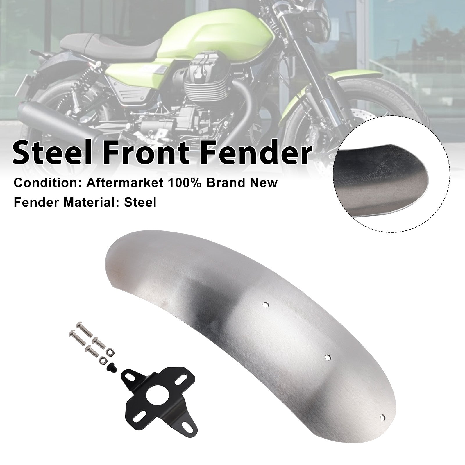 2017-2025 For MOTO GUZZI V7 Milano/Carbon/Rough Steel Front Fender Mudguard