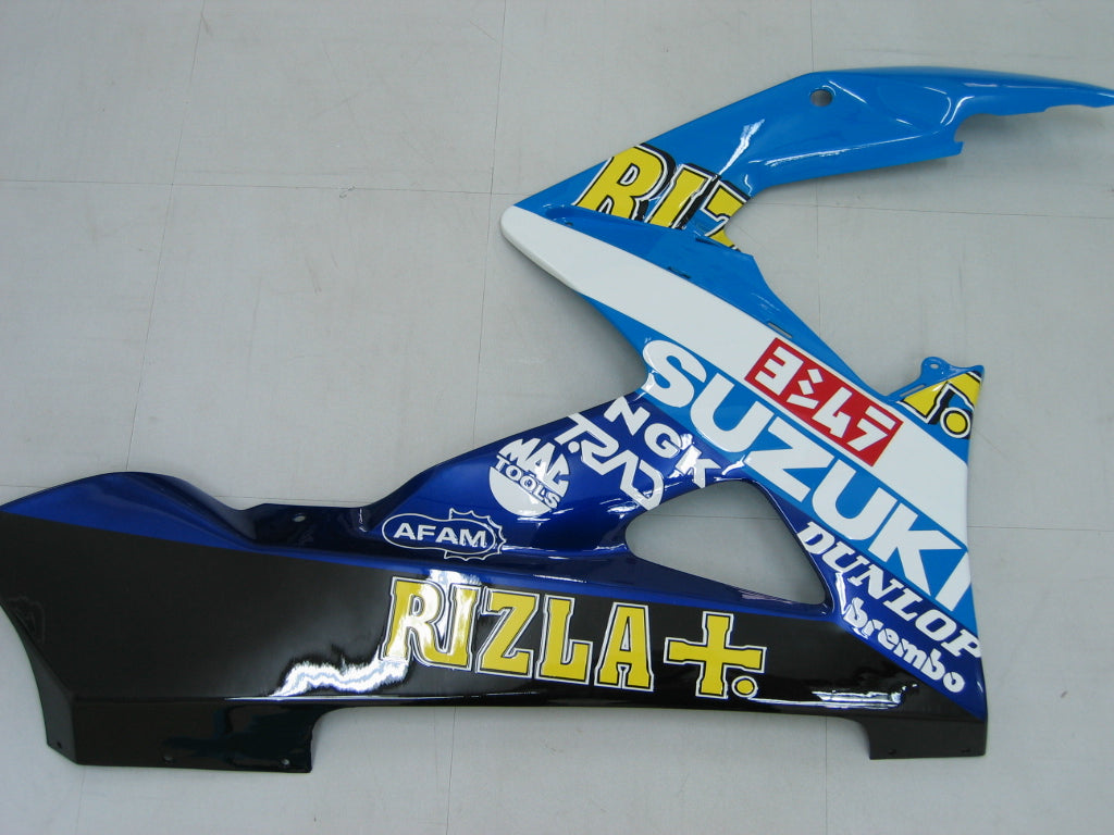 2005-2006 Suzuki GSXR 1000 blauwe Rizla Racing stroomlijnkappen algemeen