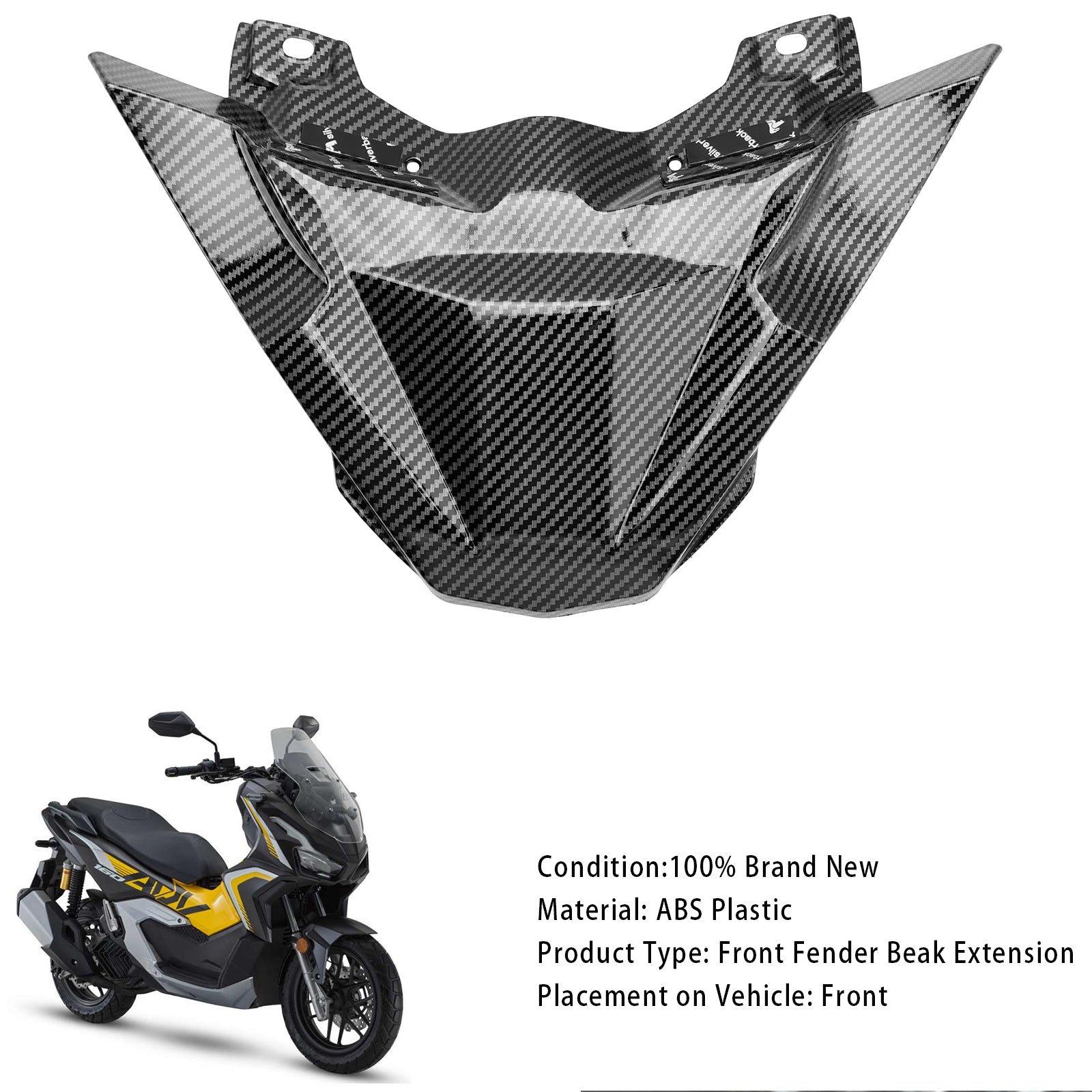 Front Beak Extension Nose Panel Fairing For Honda ADV 160 2023-2024