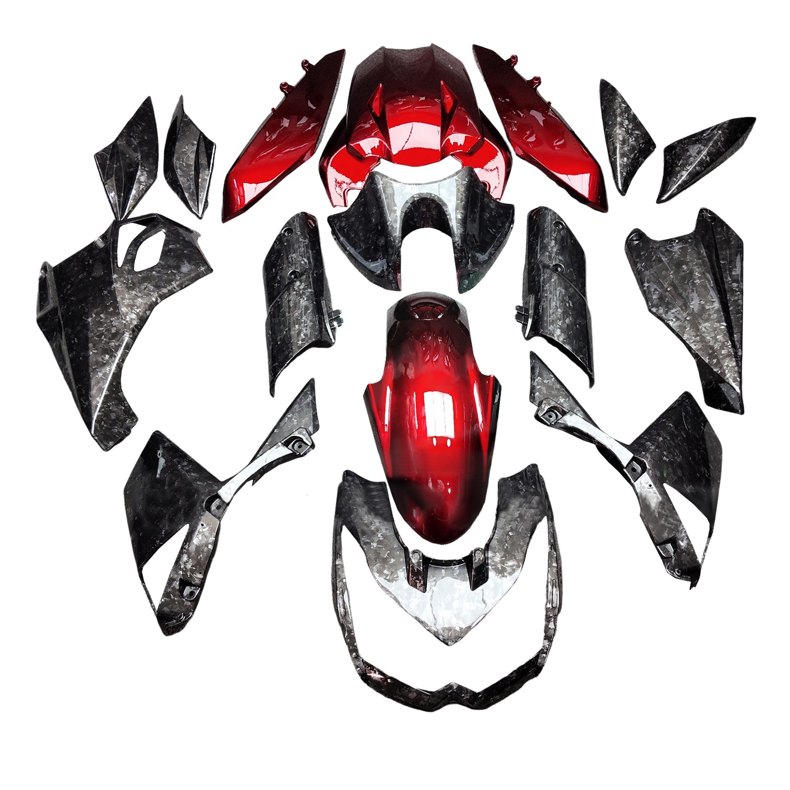 Injeksjon Fairing Kit Bodywork Plast Abs Fit for Kawasaki Z1000 2010-2013