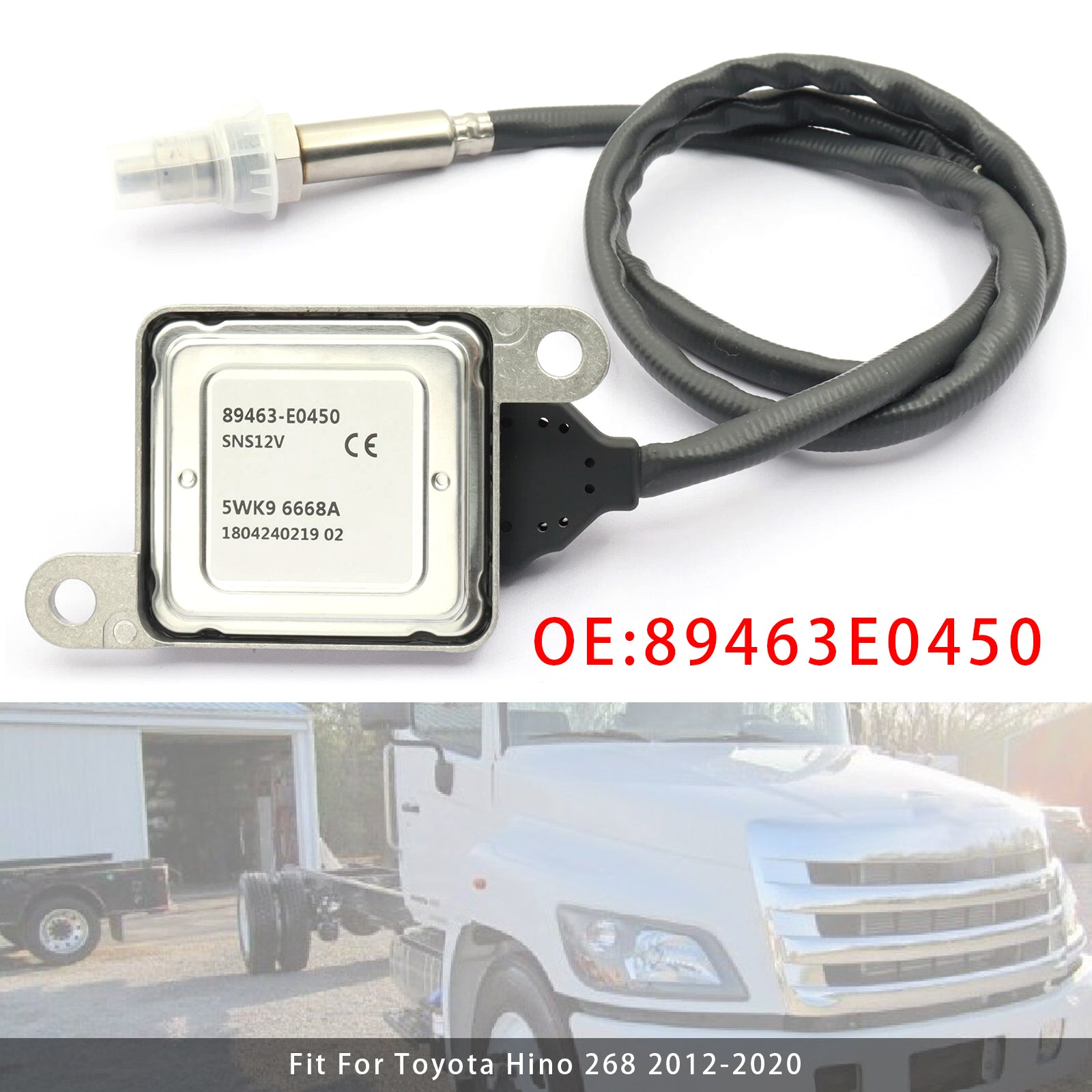 Nox Nitrogen Oxide Oxygen Sensor For Toyota Hino Truck 2012-2020 89463E0450