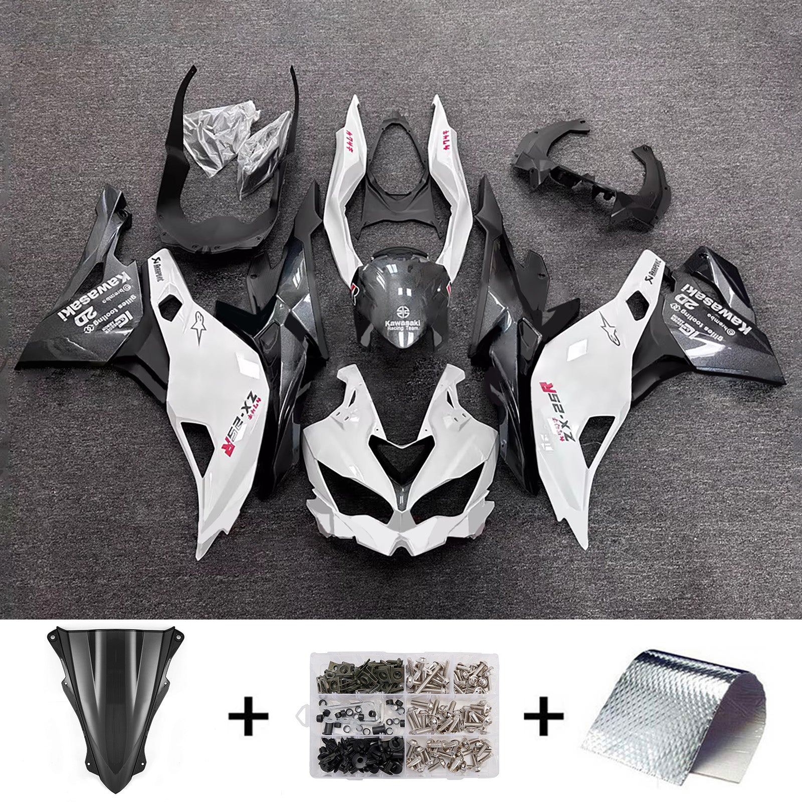 Kit carenatura iniezione adatto per Kawasaki Ninja ZX-25R ZX-4R ZX-4RR 2019-2025