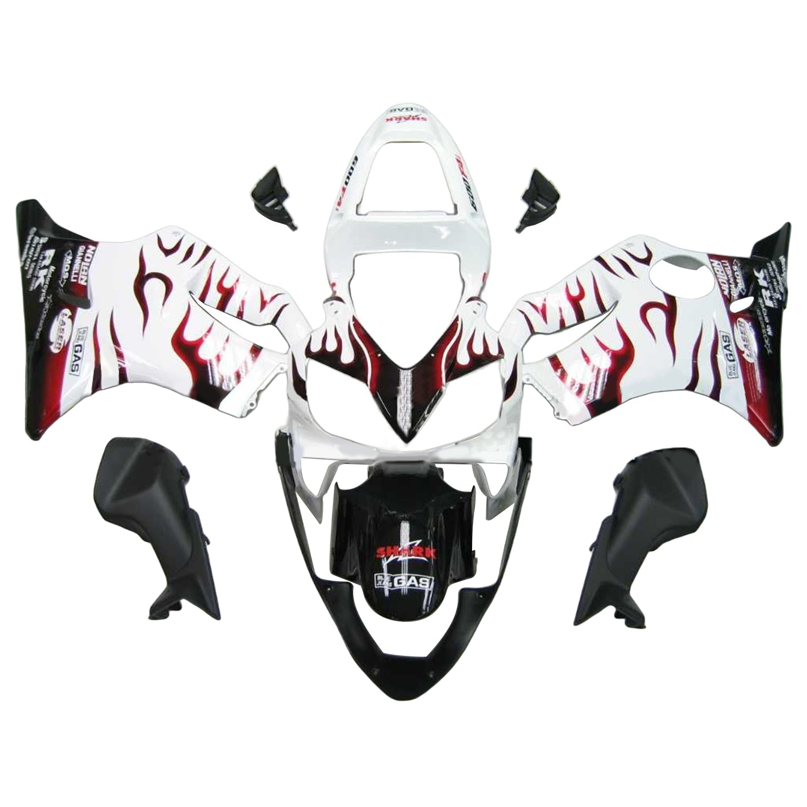 2001-2003 Honda CBR600 F4I Kit de camerage d'injection Bodywork Plastic Abs # 102