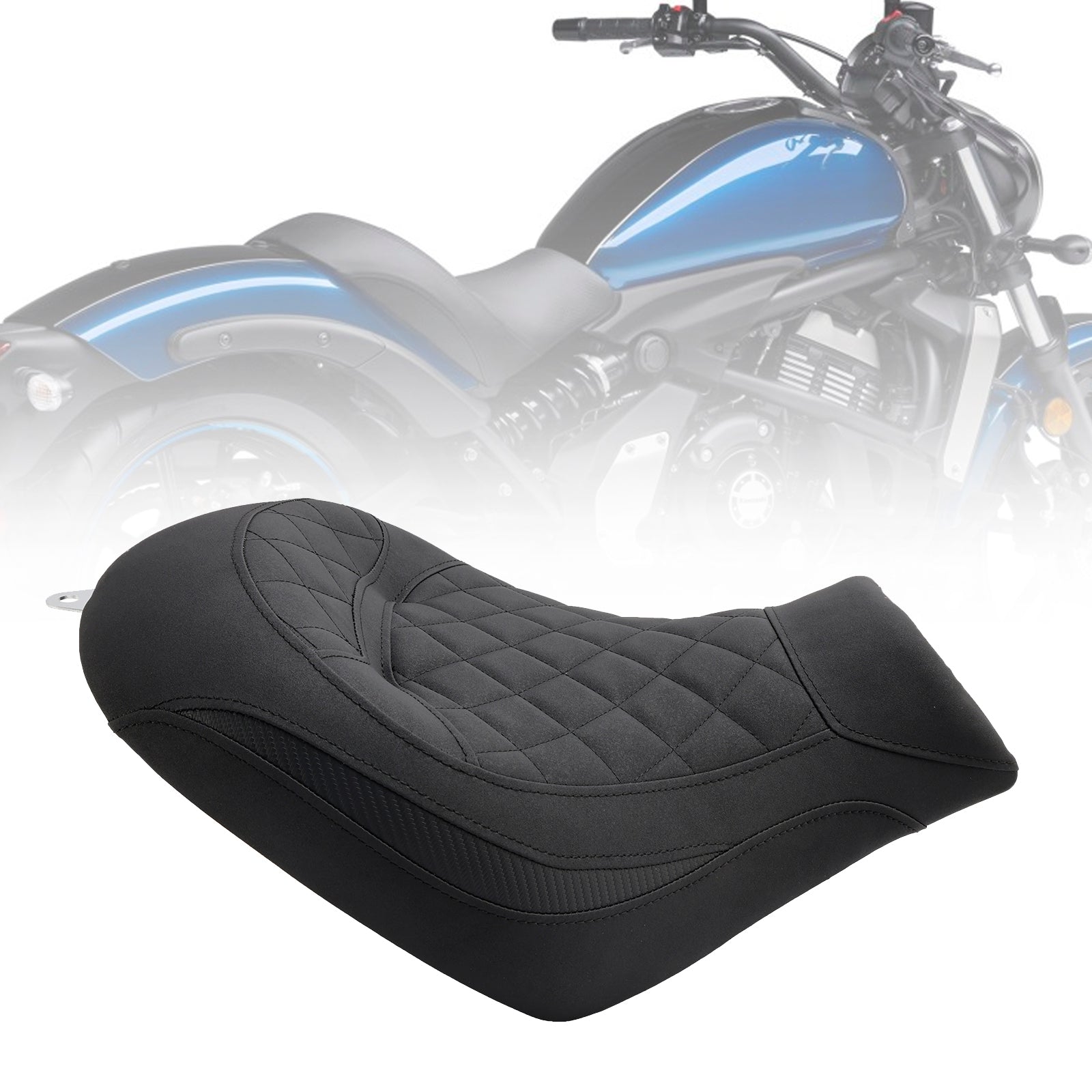 2015-2023 Kawasaki Vulcan S Vn650 Asiento delantero Raider Cojín del conductor Pu Verde