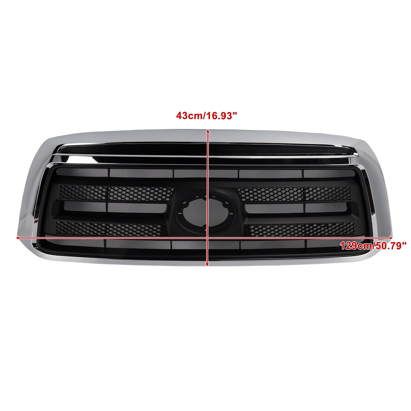 Matte Black Chrome Front Bumper Grill Grille Fit Toyota Tundra 2010-2013