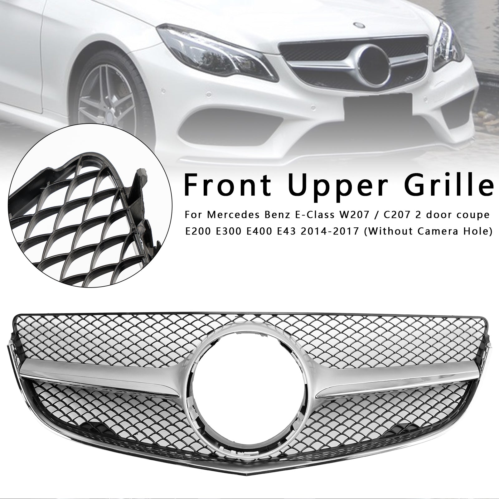 Mercedes-Benz Classe E (2014, 2015, 2016, 2017) W207 Calandre de pare-chocs avant de coupé