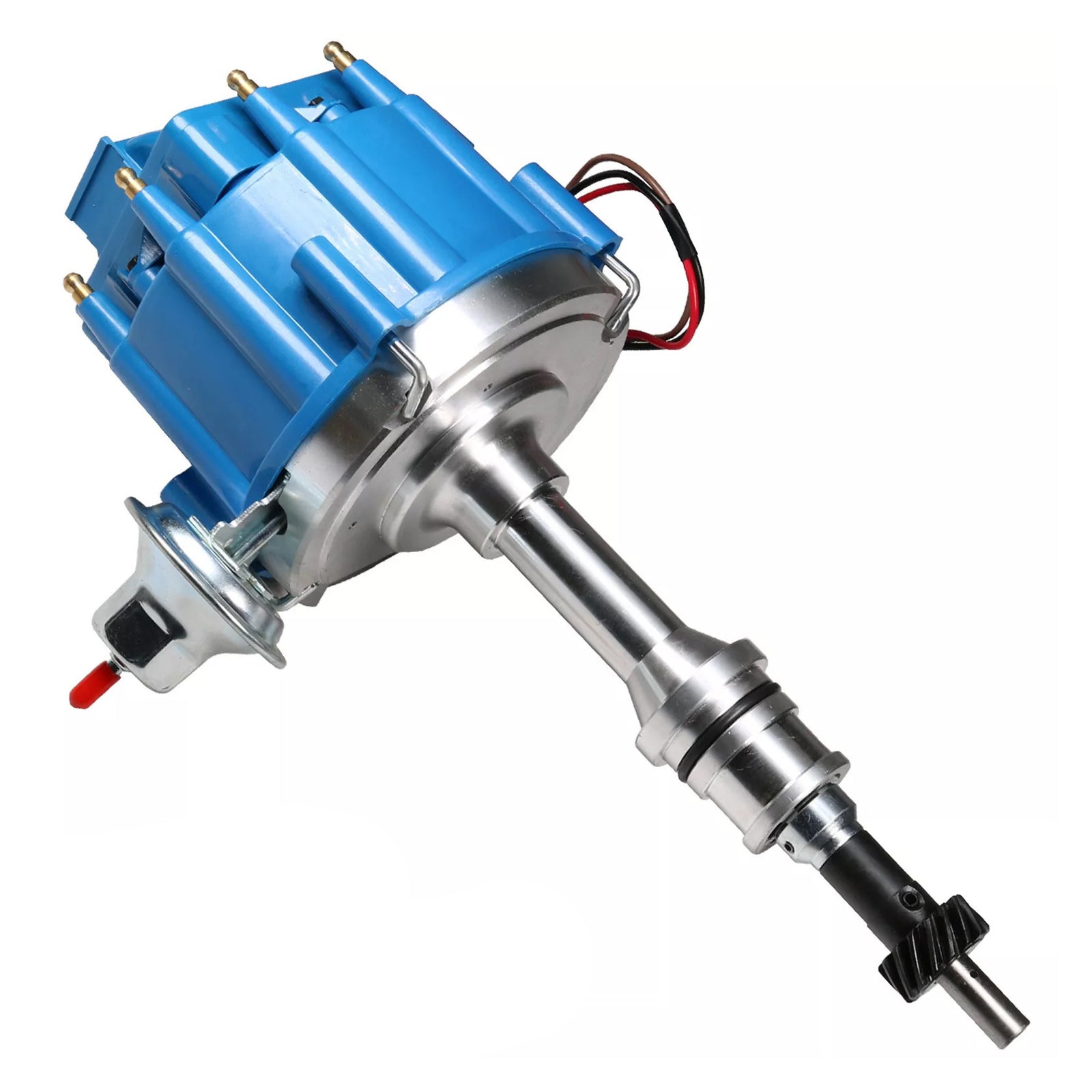 フォード 221-260-289-302 ブルー スモール メス キャップ HEI ディストリビューター / スパーク プラグ ワイヤー カスタムパーツ アクセサ Ford Windsor 221 260 289 302 V8 Engine Ignition Blue Cap Distributor w