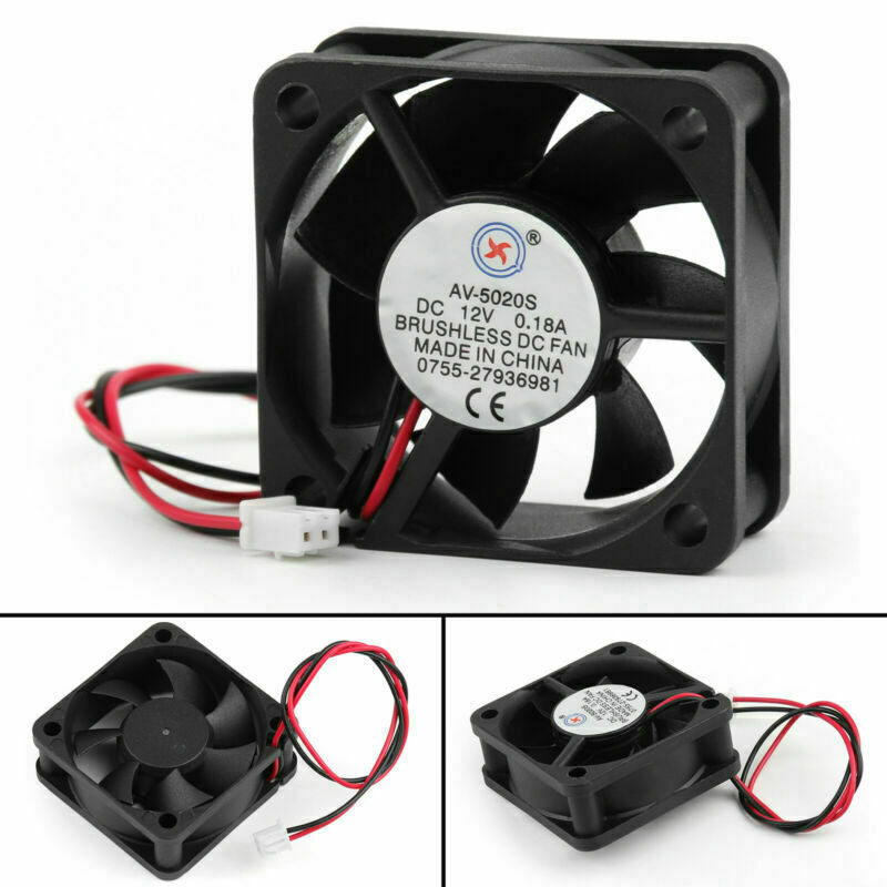 Pin Wire Fan 2 Brushless DC PC 0.18A Cooling 12V Computer 5020s 50x50x20mm F10