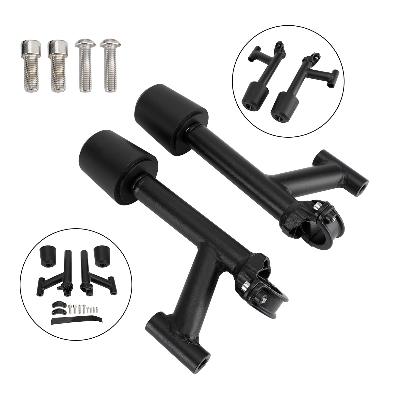 Cnc Anti-Crash Frame Sliders Protector Black Fit For Rc390 Rc 390 2022-2023