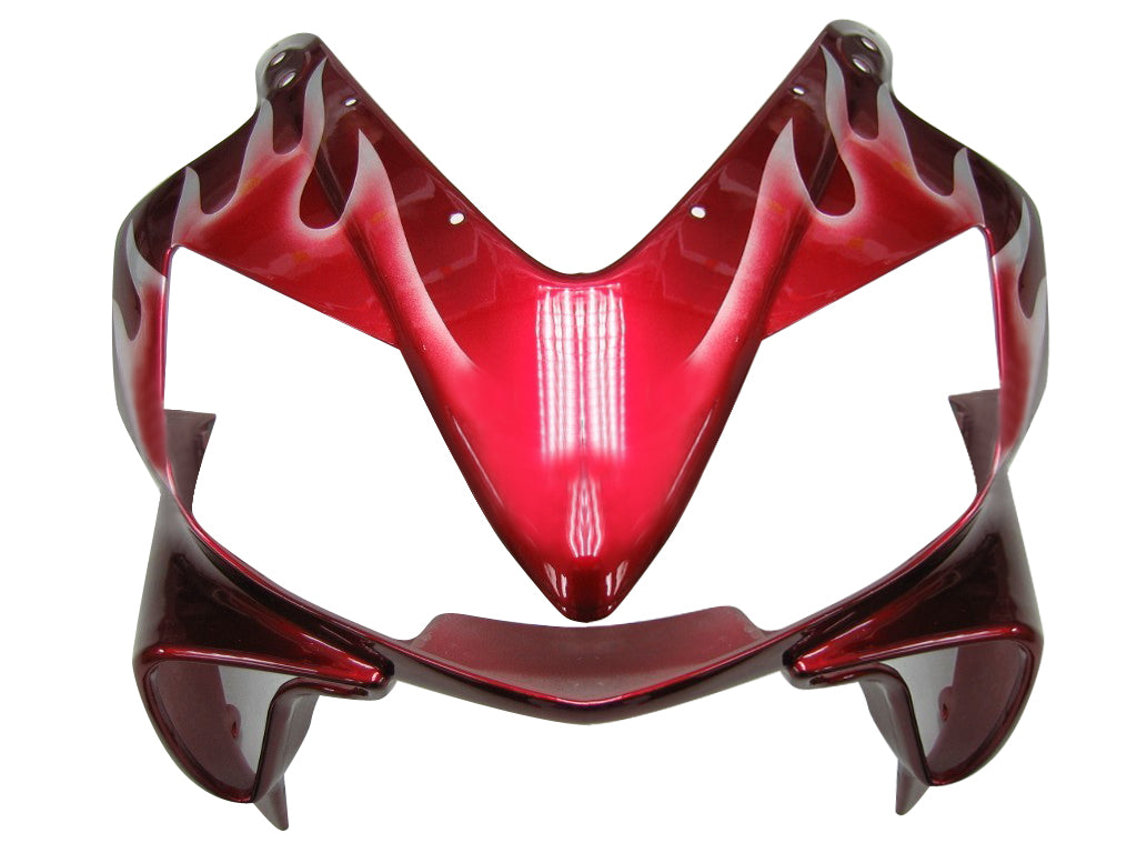 2004-2007 Honda CBR 600 F4i Cherry Red & White Flame Racing Fairings Generic